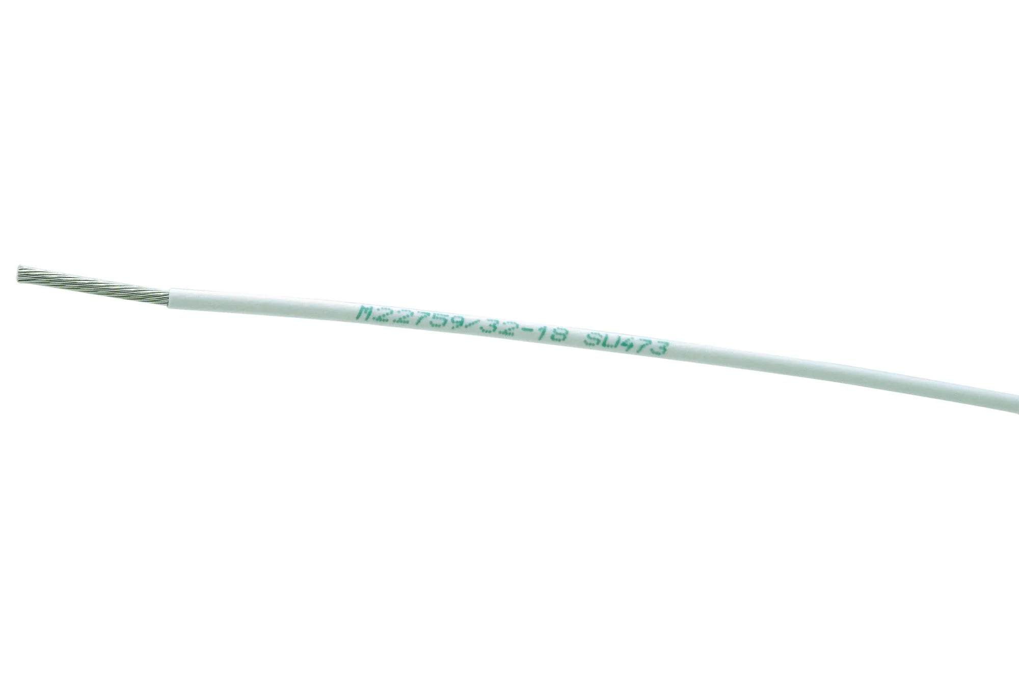 RAYCHEM - TE CONNECTIVITY M22759/32-24-9 Wire, Stranded, Equipment, Spec 55A, MIL M22759/32, ETFE, White, 24 AWG, 328 ft, 100 m