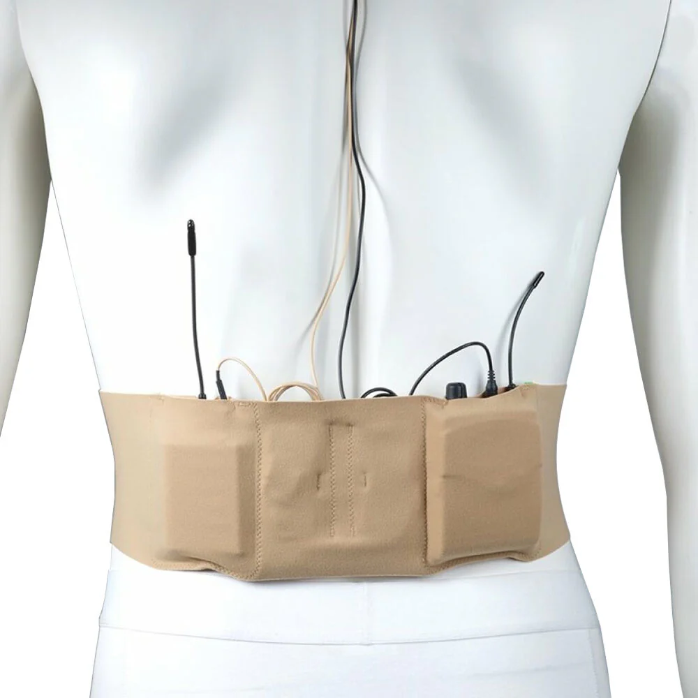 Remote Audio URSA Double-Pouch Waist Straps for Wireless Microphone Transmitters (Beige)