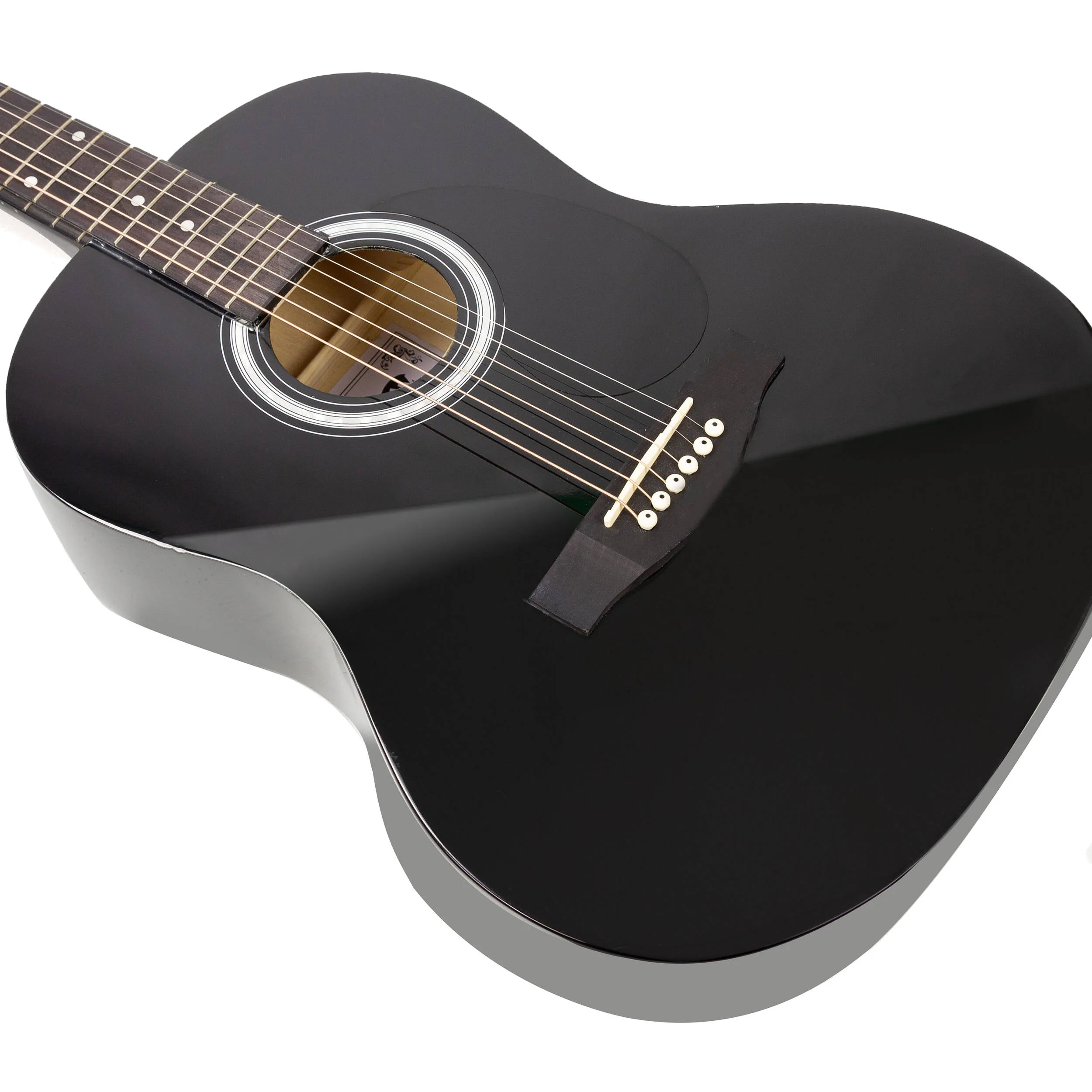 RockJam Full-Sized Acoustic Guitar Kit (Black) - Image 7