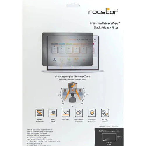 Rocstor PrivacyView Frameless Privacy Filter for 15.6" 16:9 Laptops - Image 2