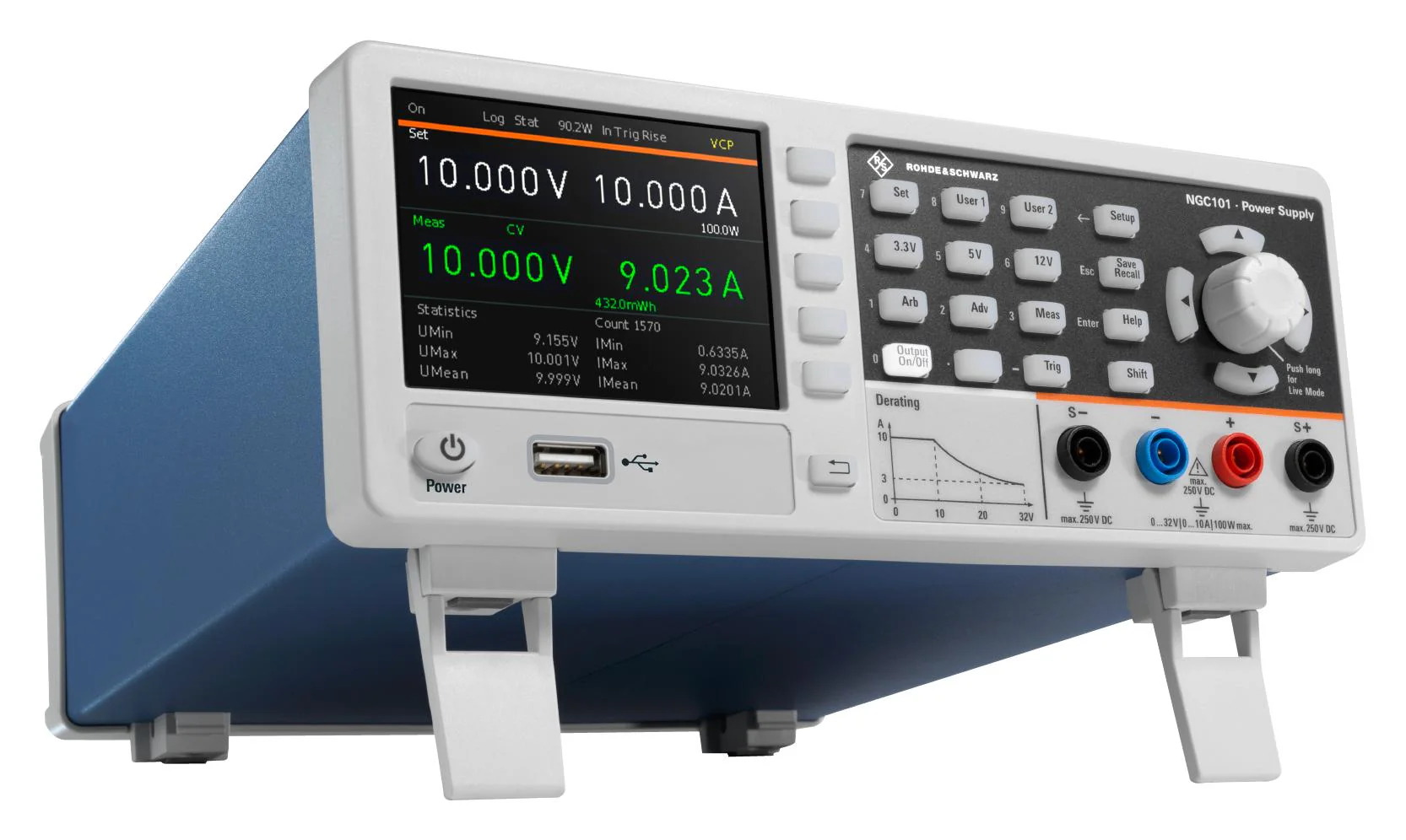 ROHDE & SCHWARZ NGC101-G Bench Power Supply, w/ GPIB Interface, Programmable, 1 Output, 0 V, 32 V, 0 A, 10 A - Image 3