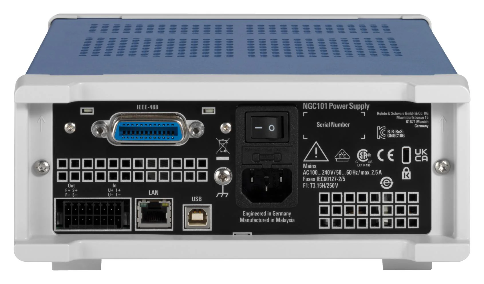 ROHDE & SCHWARZ NGC101-G Bench Power Supply, w/ GPIB Interface, Programmable, 1 Output, 0 V, 32 V, 0 A, 10 A - Image 5