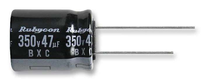 RUBYCON 450BXC47MEFC18X25 Electrolytic Capacitor, Miniature, BXC Series, 47 µF, ± 20%, 450 V, 18 mm, Radial Leaded
