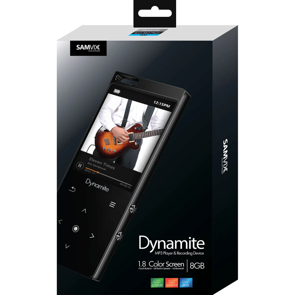 Samvix Dynamite 8GB Sport MP3 Player (Silver) - Image 2