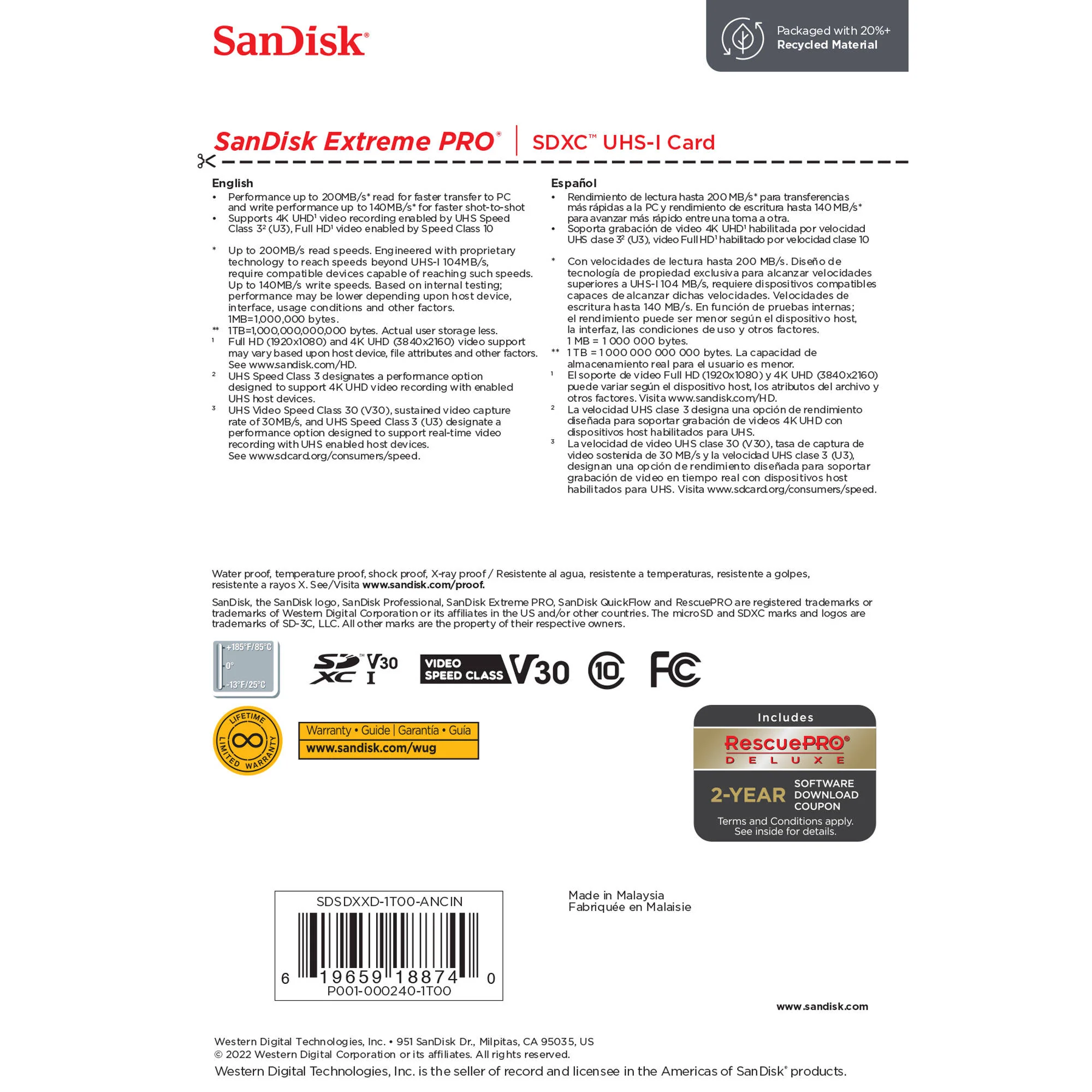 SanDisk 1TB Extreme PRO UHS-I SDXC Memory Card - Image 5