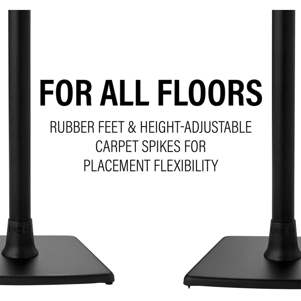 SANUS Fixed-Height Floor Stand for Sonos Era 100 Speakers (Black, Single) - Image 6