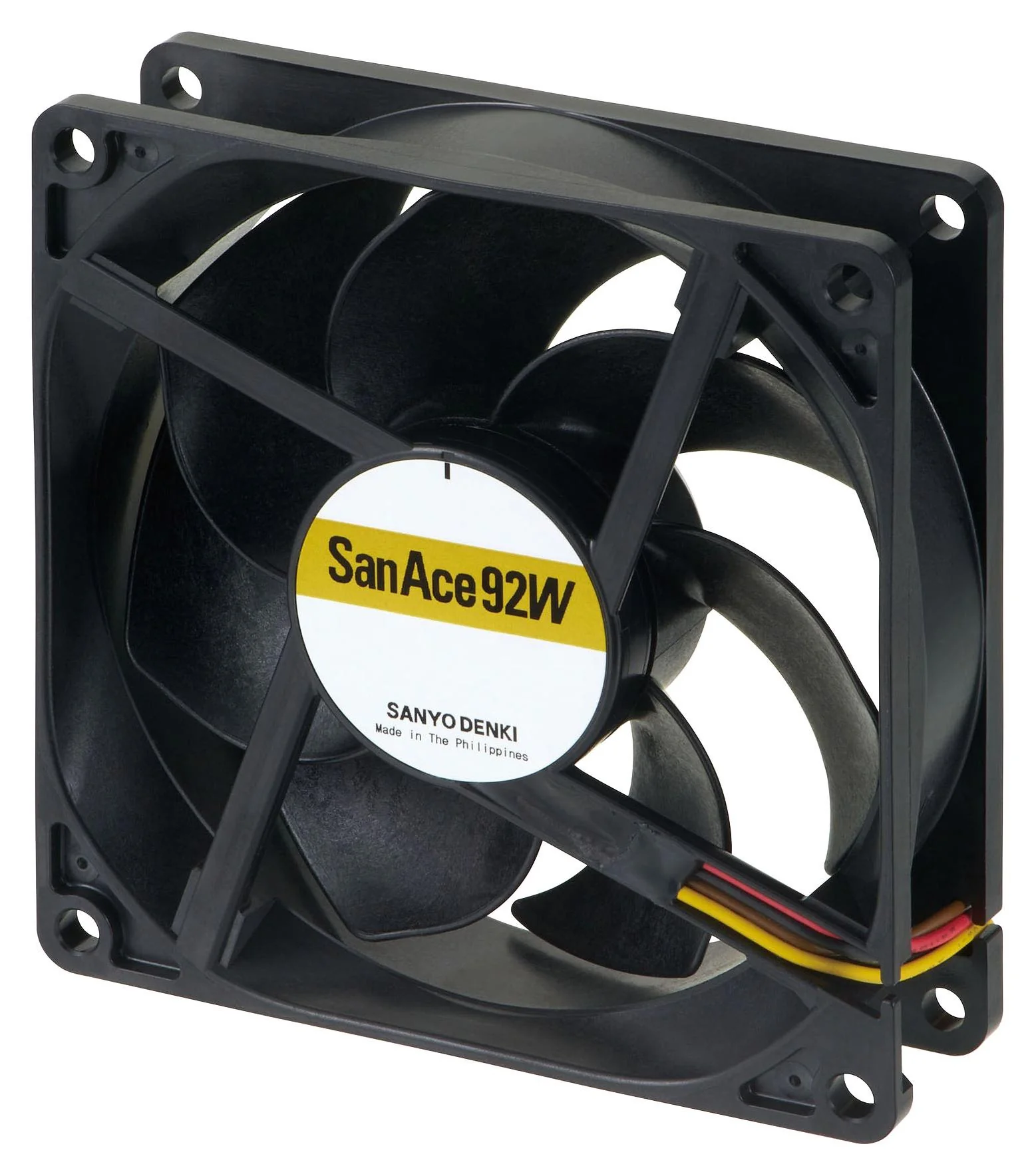 Sanyo Denki 9WPA0924P4G001 DC Axial Fan 24 V Square 92 mm 25 Ball Bearing 86.5 CFM
