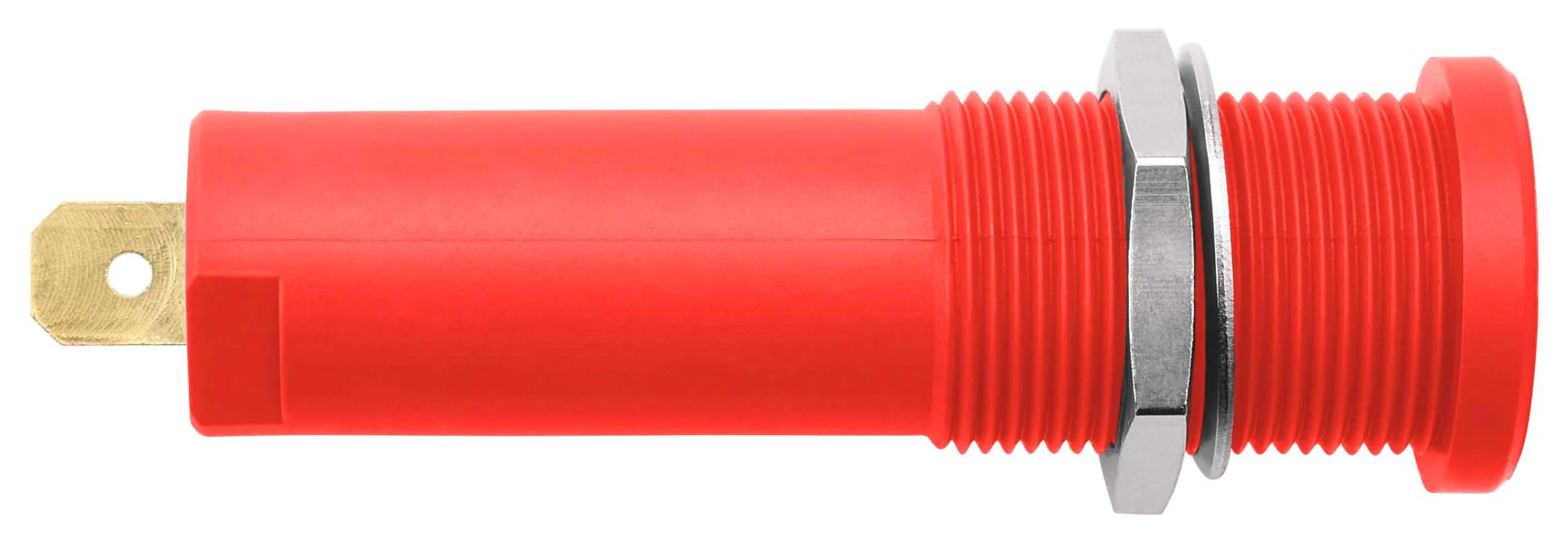 Schutzinger HSEB 3125 L AU / RT Banana Test Connector Jack Panel Mount 16 A 1 kV Gold Plated Contacts Red