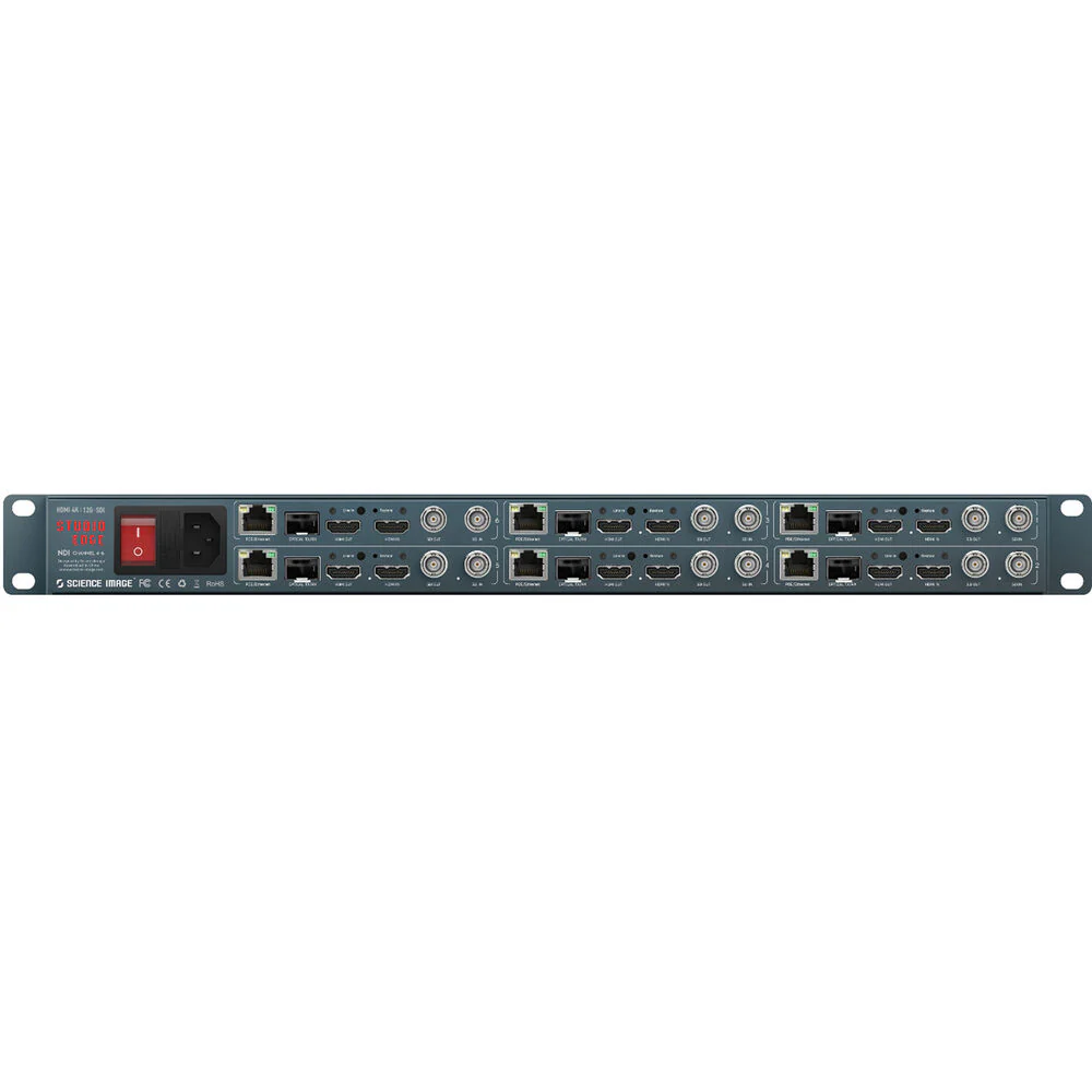 SCIENCE IMAGE Studio Edge 6-Channel Rackmount Bidirectional 4K SDI/HDMI/Full NDI Converter (1 RU) - Image 3