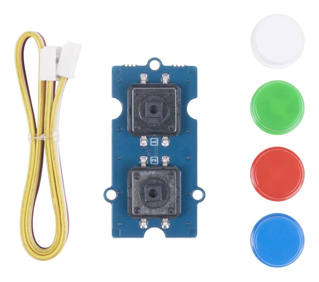 Seeed Studio 111020103 Dual Button Module With Keycaps & Cable 3V to 5V Arduino Raspberry Pi Board - Image 6