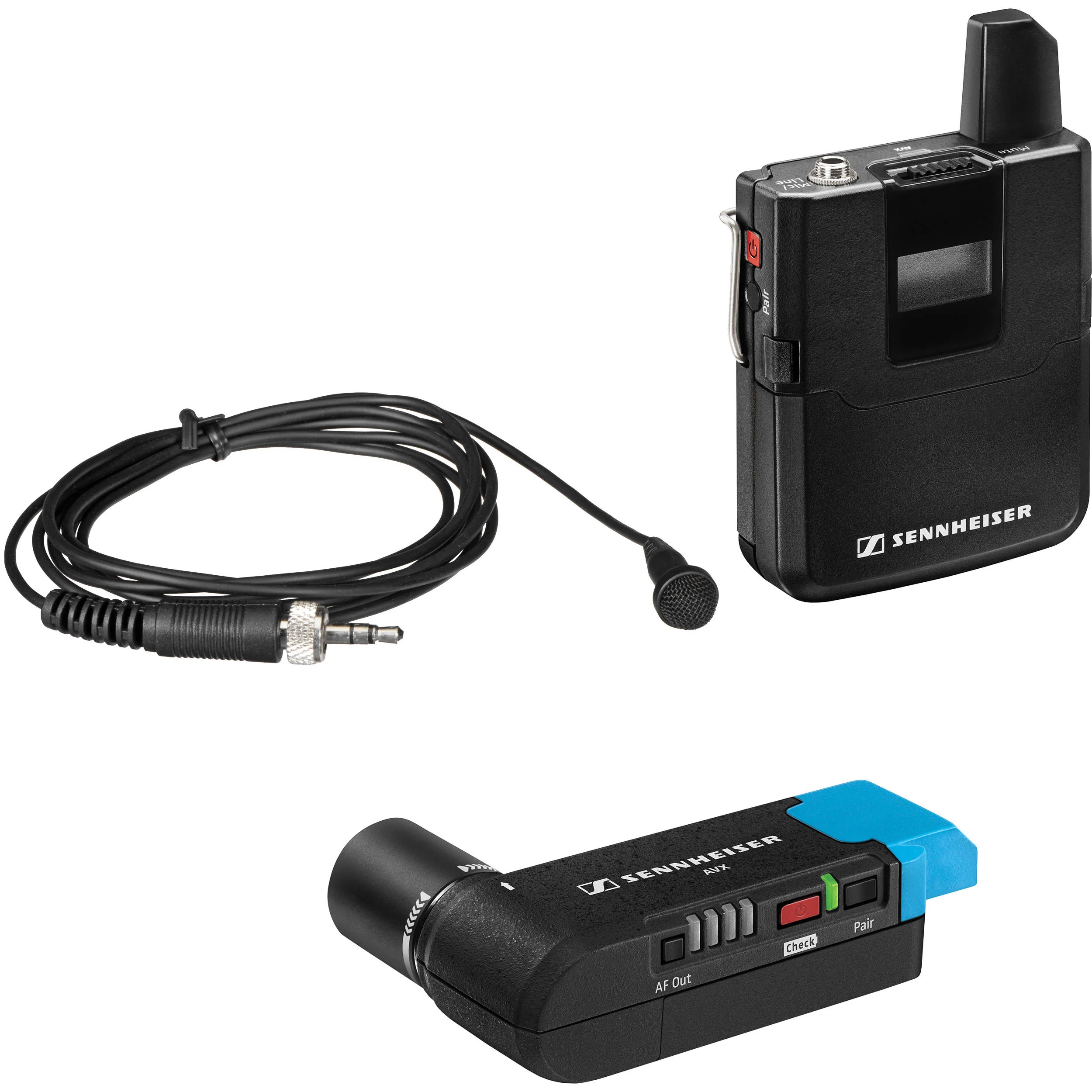 Sennheiser AVX-ME2 SET Digital Camera-Mount Wireless Omni Lavalier Microphone System Kit with Outdoor Wind Protection (White Fur, 1.9 GHz) - Image 2