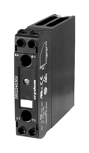 SENSATA/CRYDOM DR2224D30U Solid State Relay, 30 A, 280 VAC, DIN Rail, Screw, Zero Voltage Turn On
