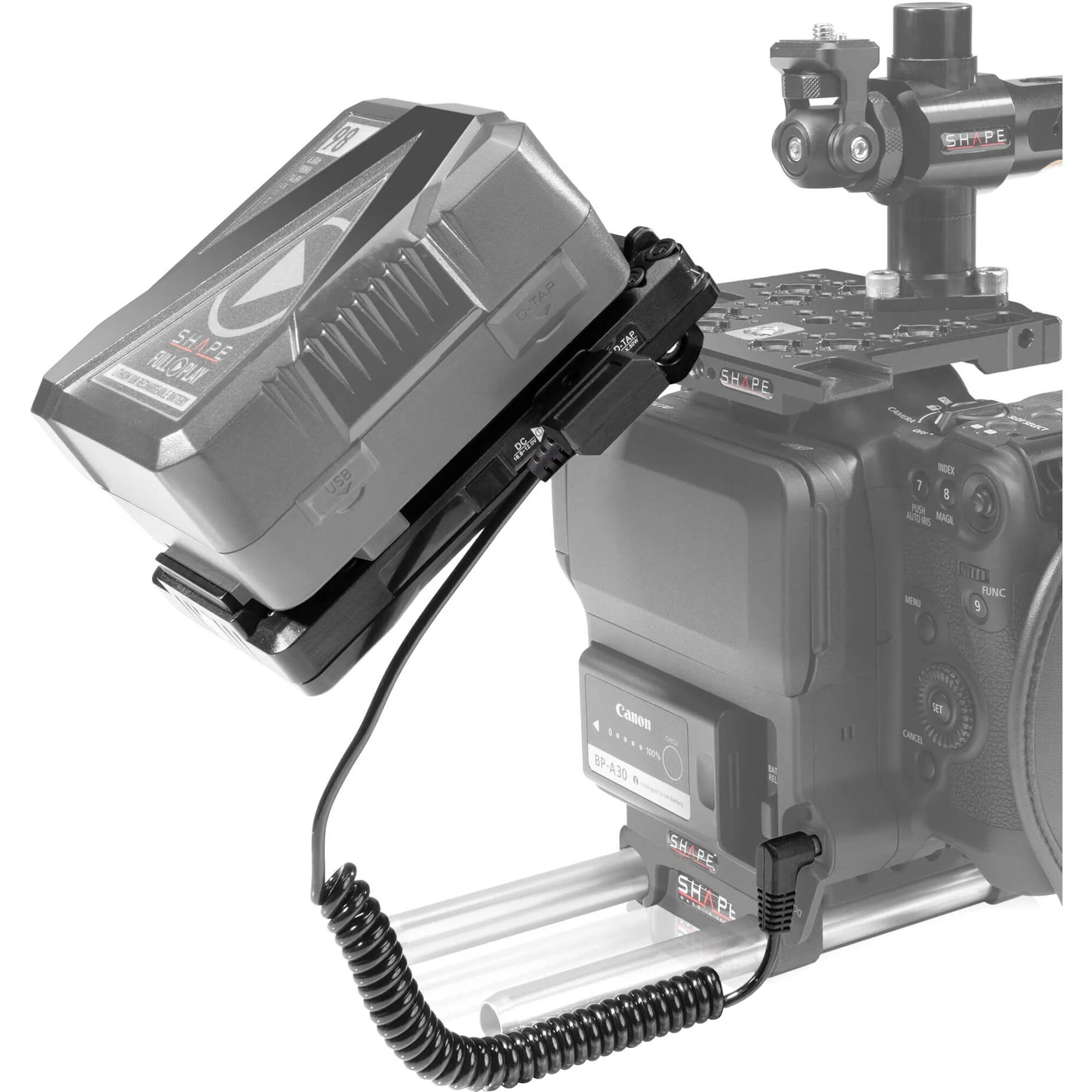 SHAPE Pivoting Battery Plate for Canon C70 (V-Mount) - Image 2