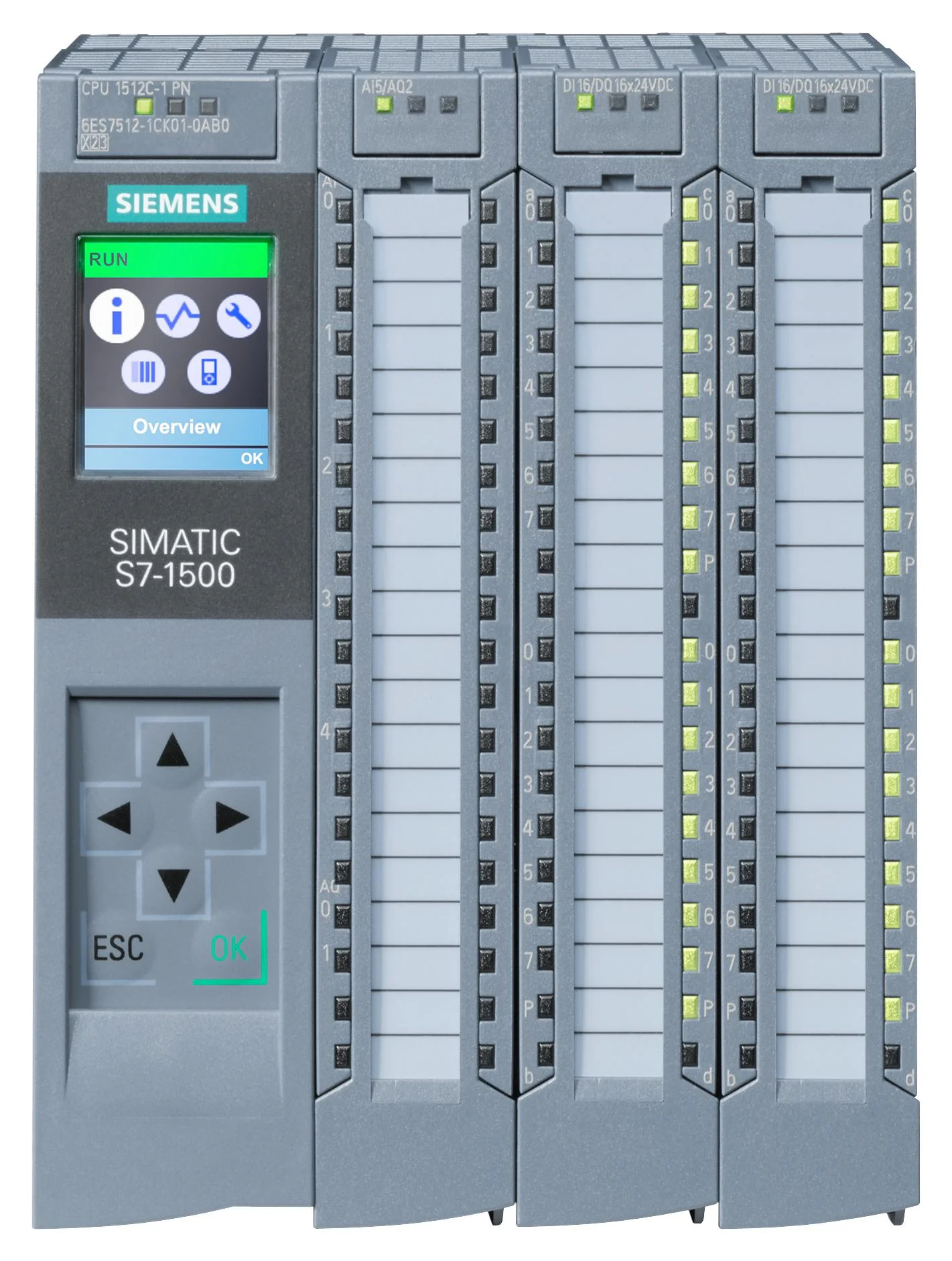 SIEMENS 6ES7512-1CK01-0AB0. Processor Module, 24 VDC, 250 kB, Analog 5 I/P, 2 O/P, Digital 32 I/P, 32 O/P