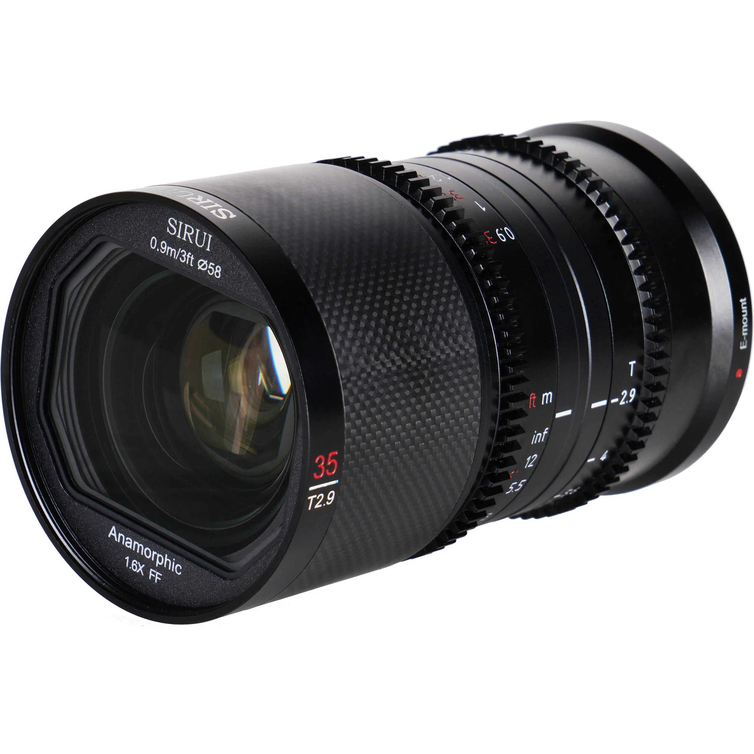 Sirui Saturn 35mm T2.9 1.6x Carbon Fiber Full-Frame Anamorphic Lens (DL Mount, Neutral Flare) - Image 3