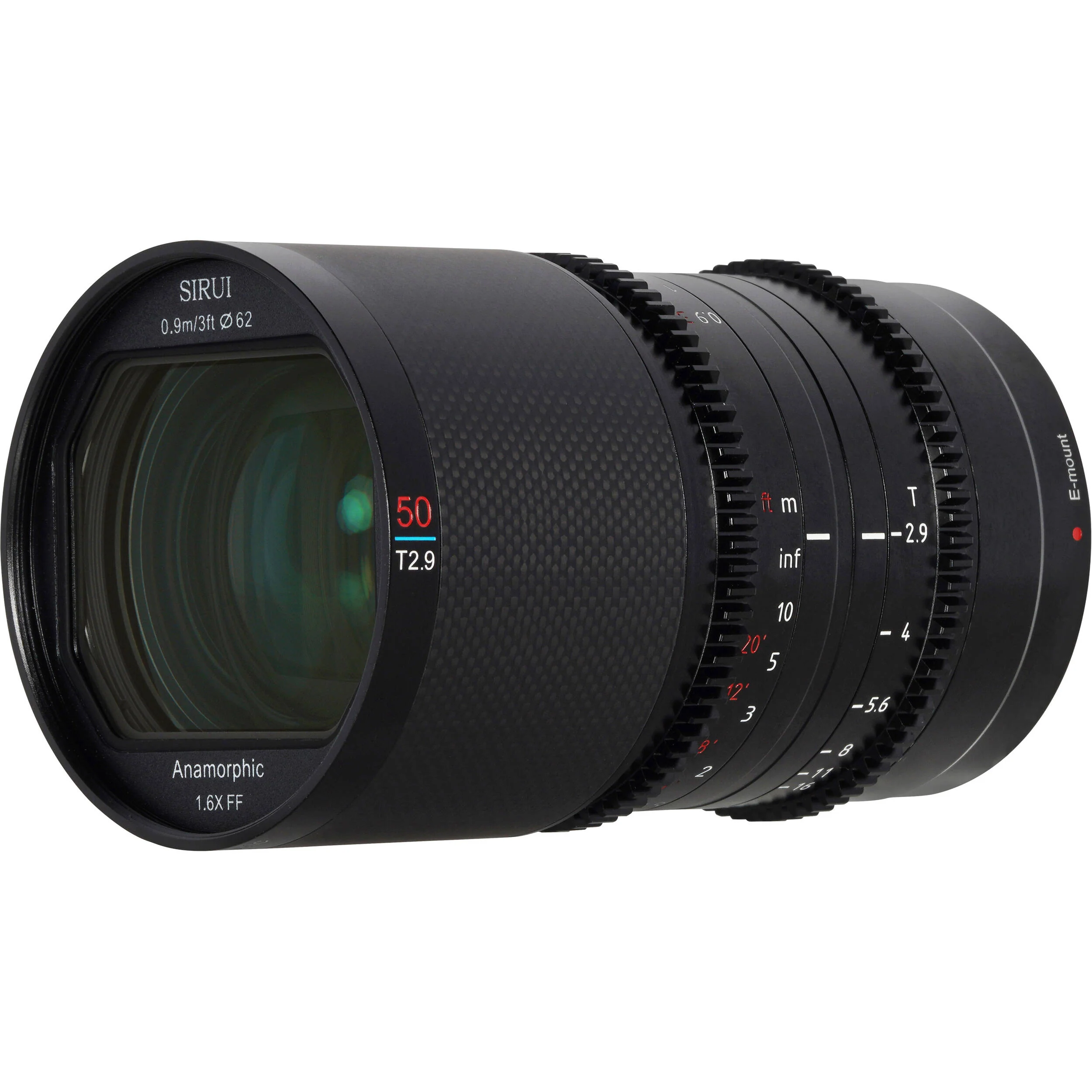 Sirui Saturn 50mm T2.9 1.6x Carbon Fiber Full-Frame Anamorphic Lens (DJI DL, Neutral Flare) - Image 3