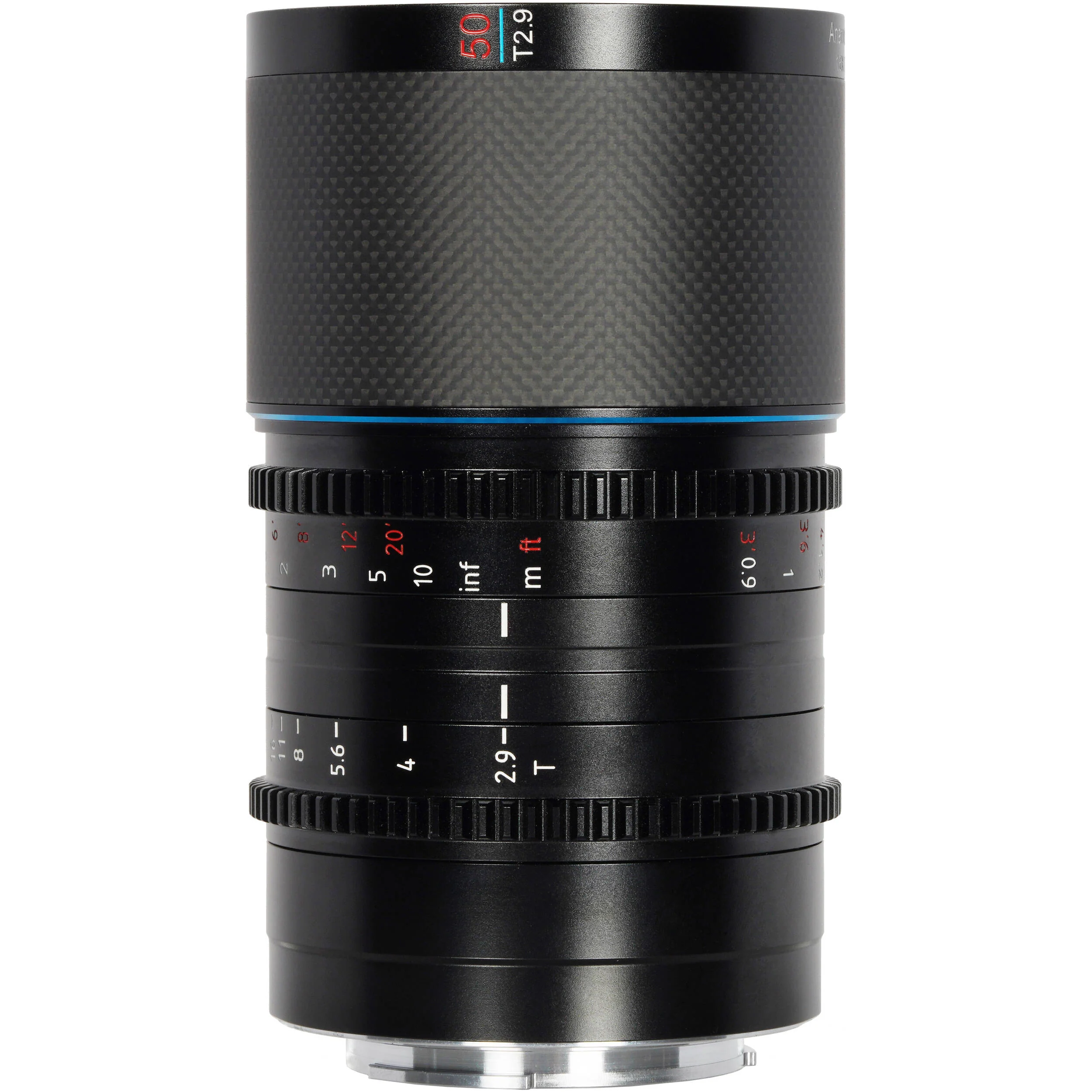 Sirui Saturn 50mm T2.9 1.6x Carbon Fiber Full-Frame Anamorphic Lens (FUJIFILM X, Blue Flare) - Image 3