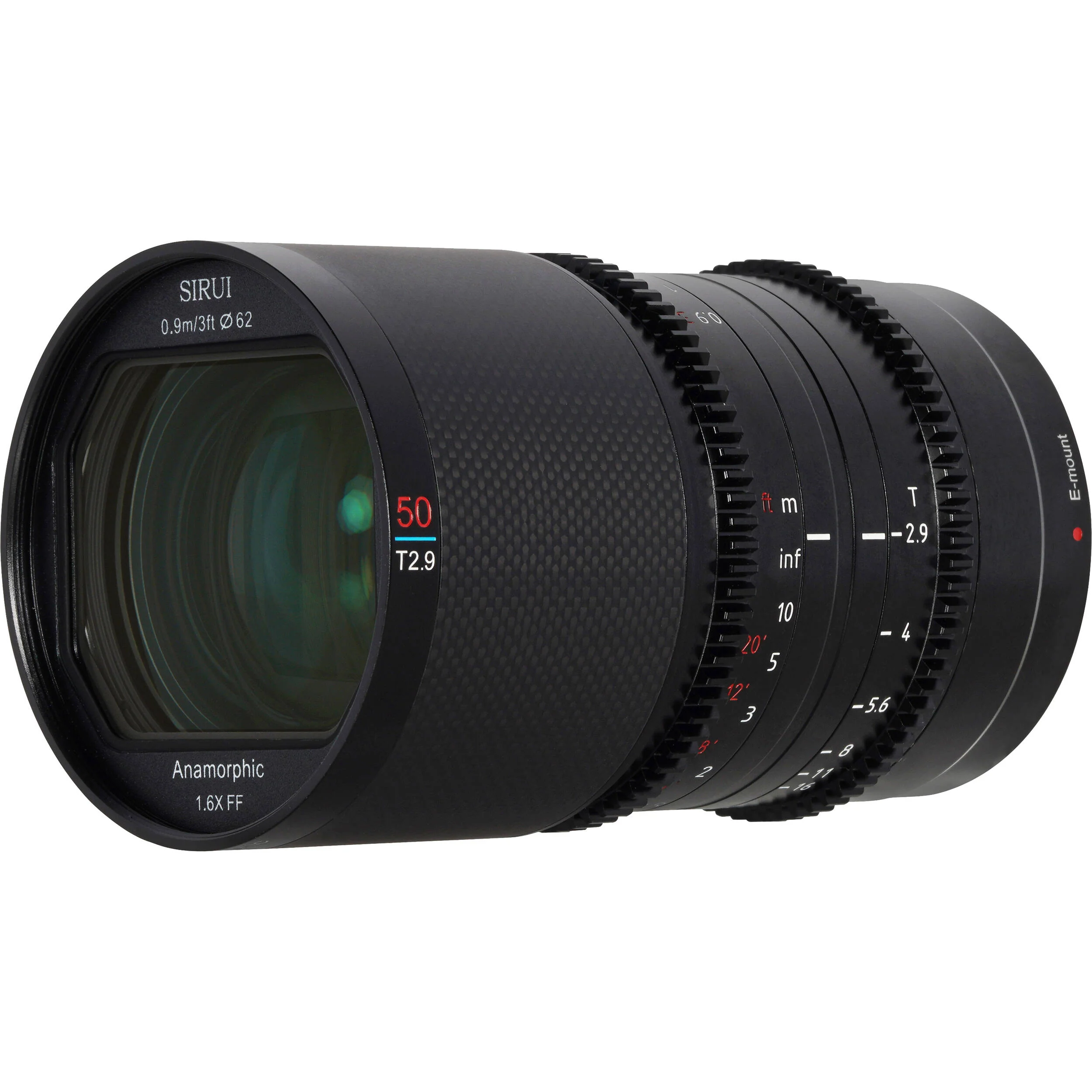 Sirui Saturn 50mm T2.9 1.6x Carbon Fiber Full-Frame Anamorphic Lens (Leica L, Blue Flare) - Image 4