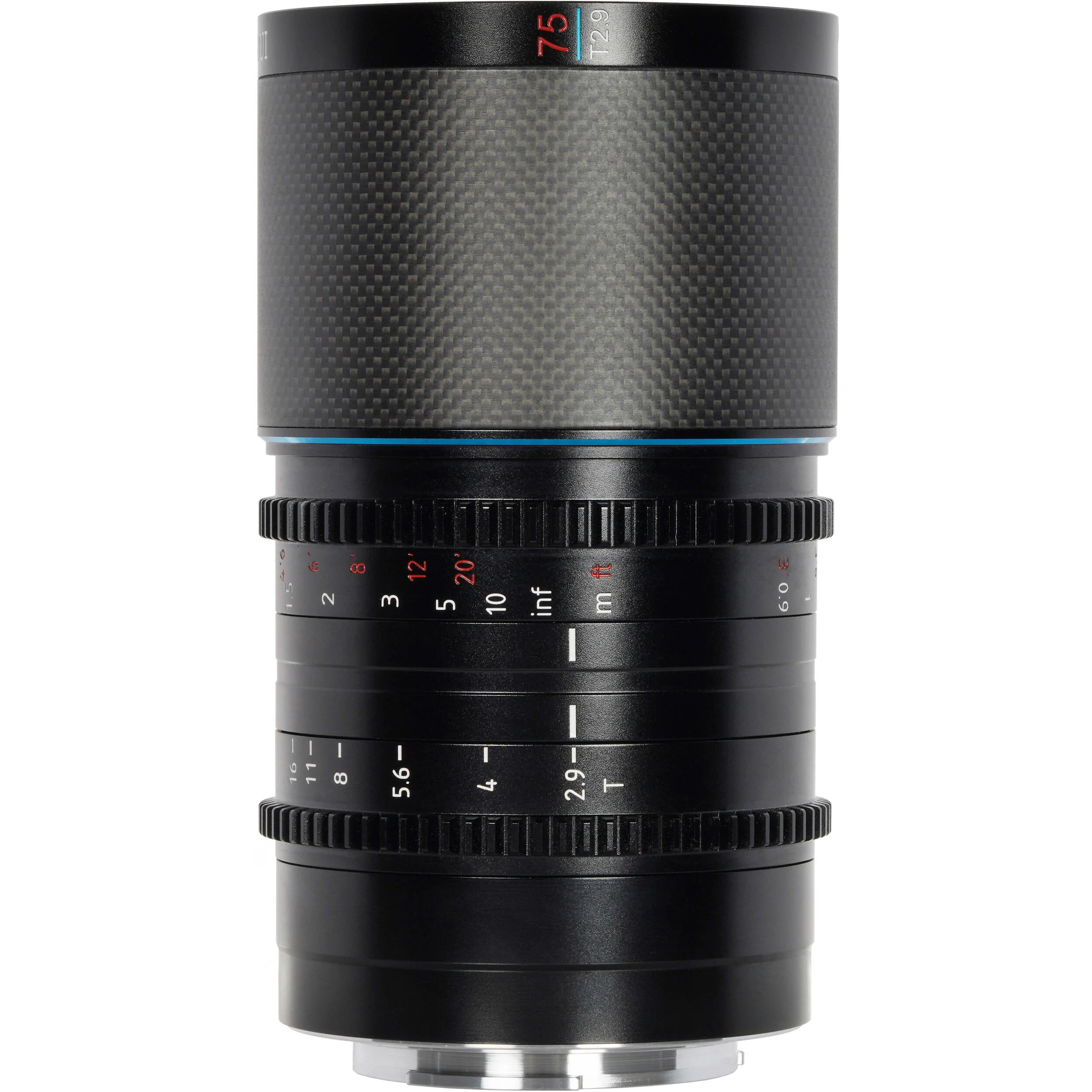 Sirui Saturn 75mm T2.9 1.6x Carbon Fiber Full-Frame Anamorphic Lens (Canon RF, Neutral Flare)