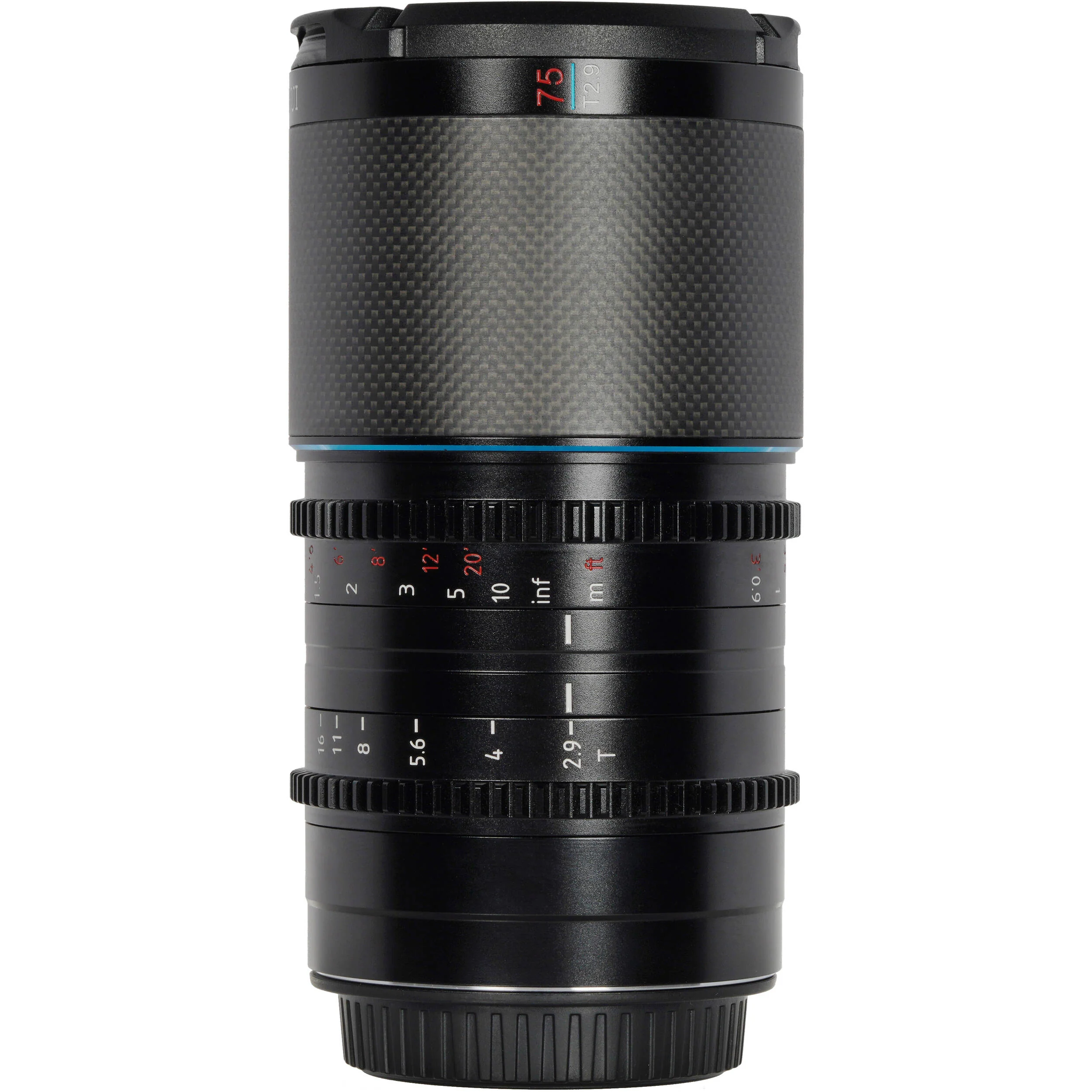 Sirui Saturn 75mm T2.9 1.6x Carbon Fiber Full-Frame Anamorphic Lens (FUJIFILM X, Neutral Flare) - Image 2