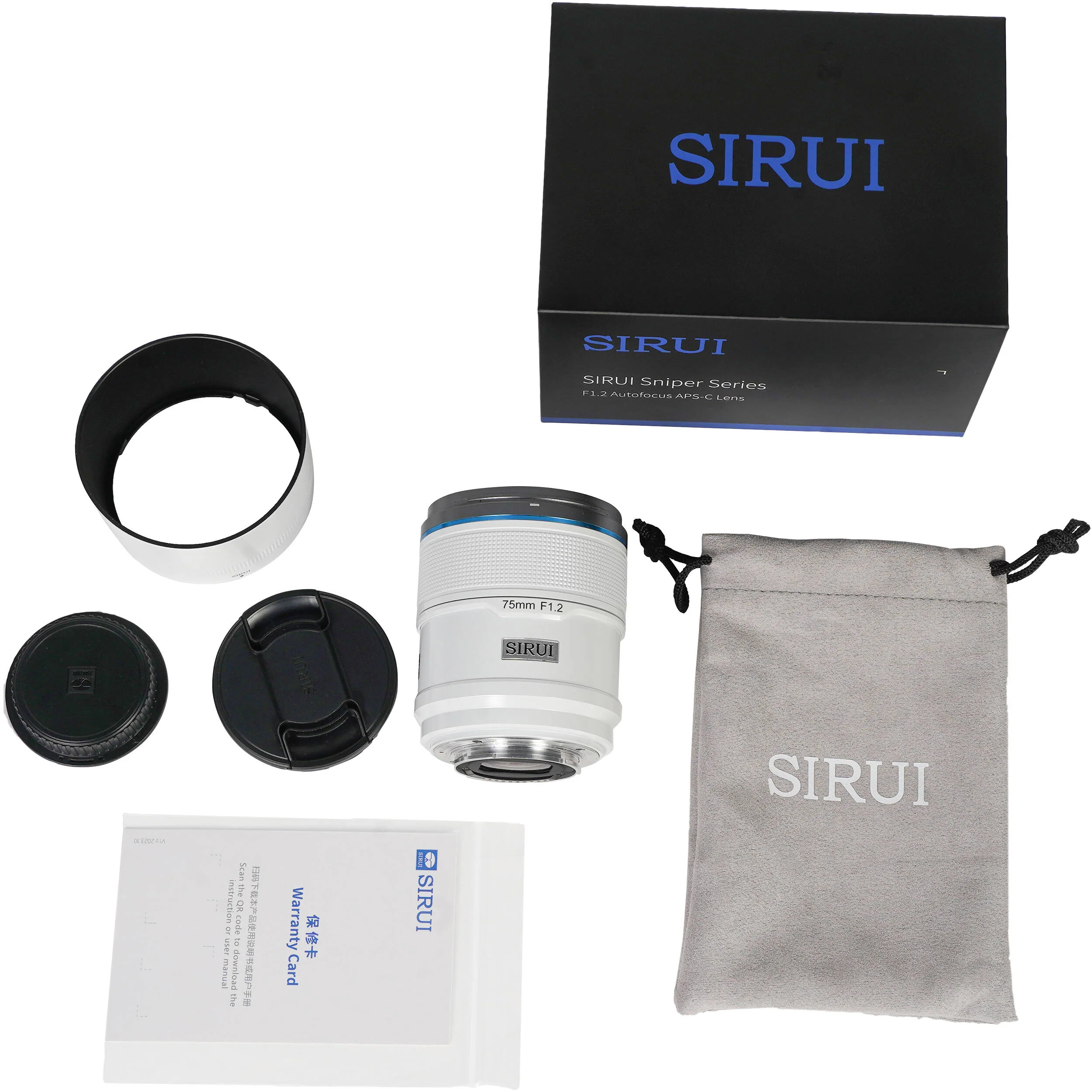Sirui Sniper 75mm f/1.2 Autofocus Lens (FUJIFILM X, White) - Image 3