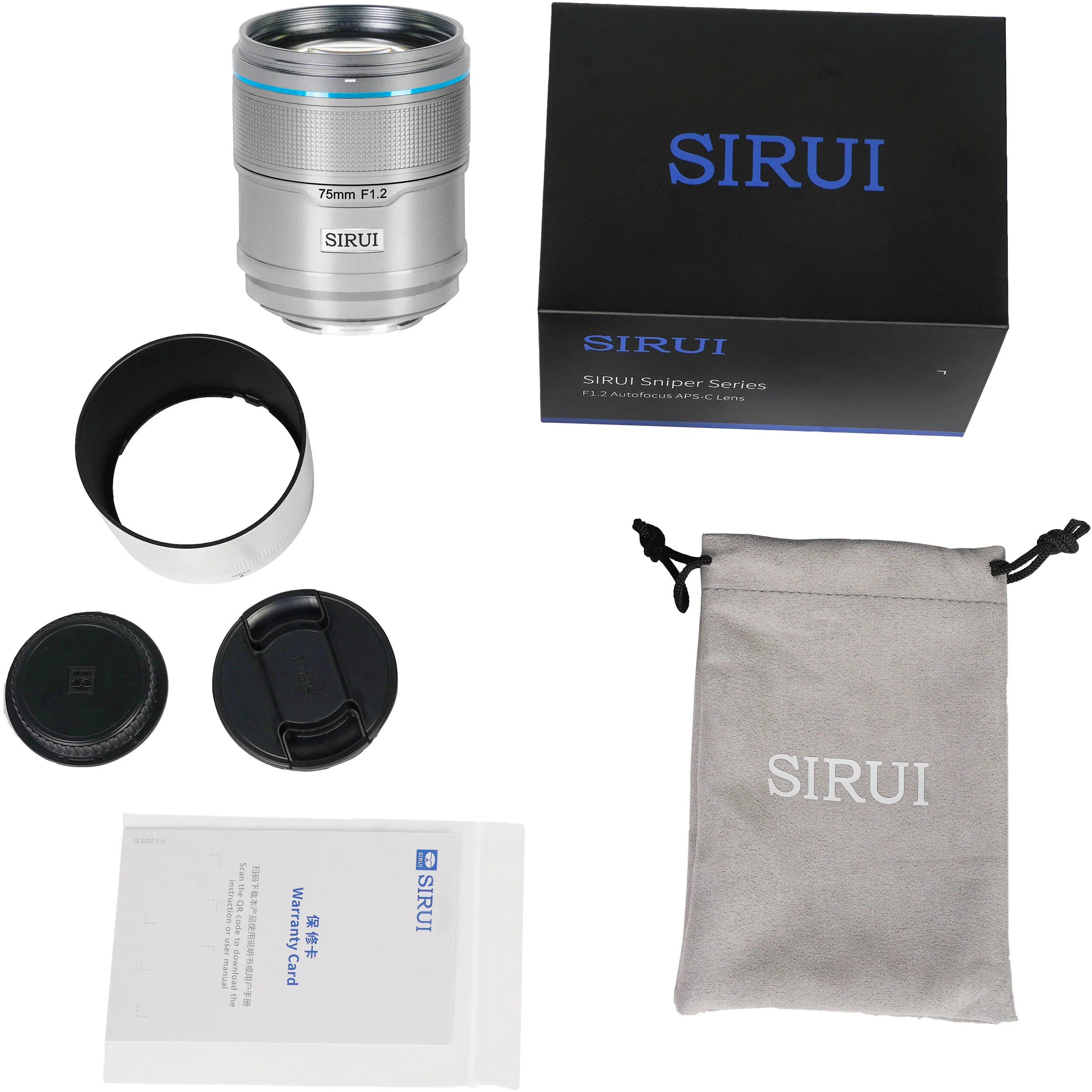 Sirui Sniper 75mm f/1.2 Autofocus Lens (Sony E, Silver) - Image 3