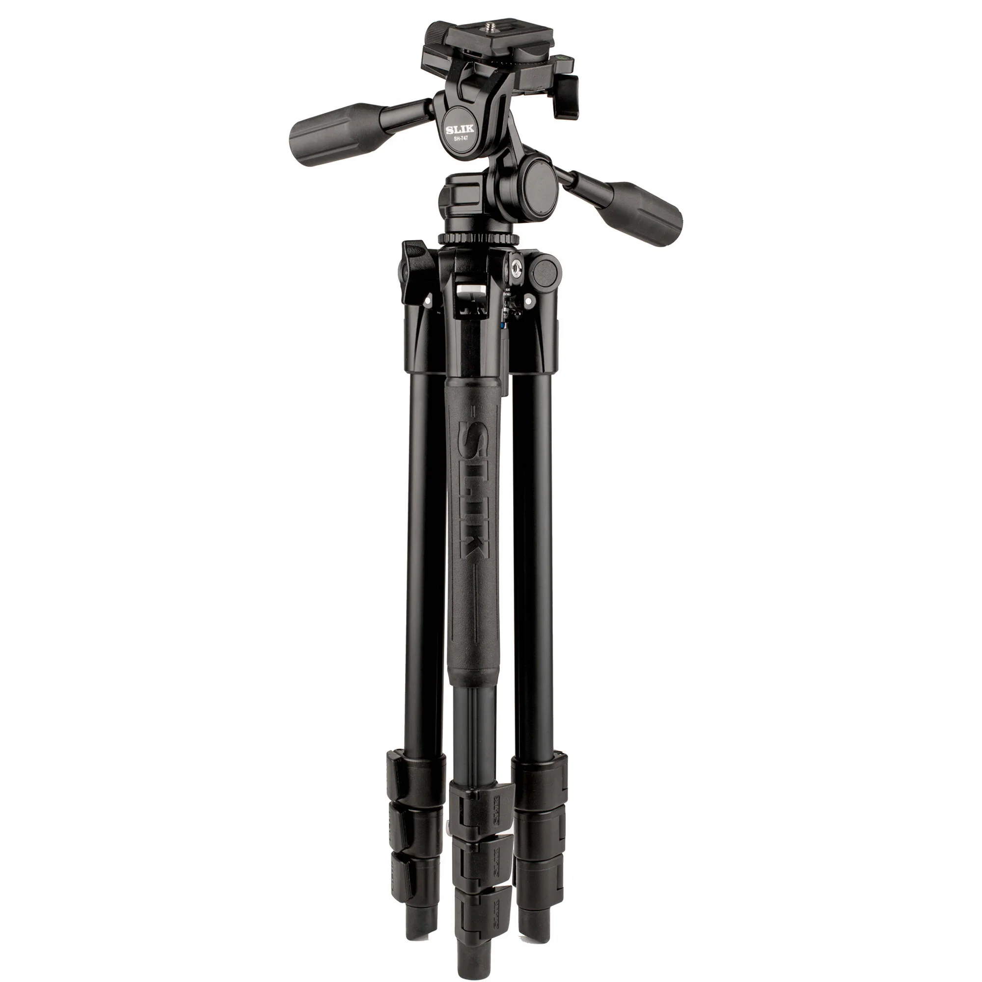 Slik Pro AL-324-3W Aluminum 4-Section Tripod with Arca-Type 3-Way Pan-Tilt Head - Image 2