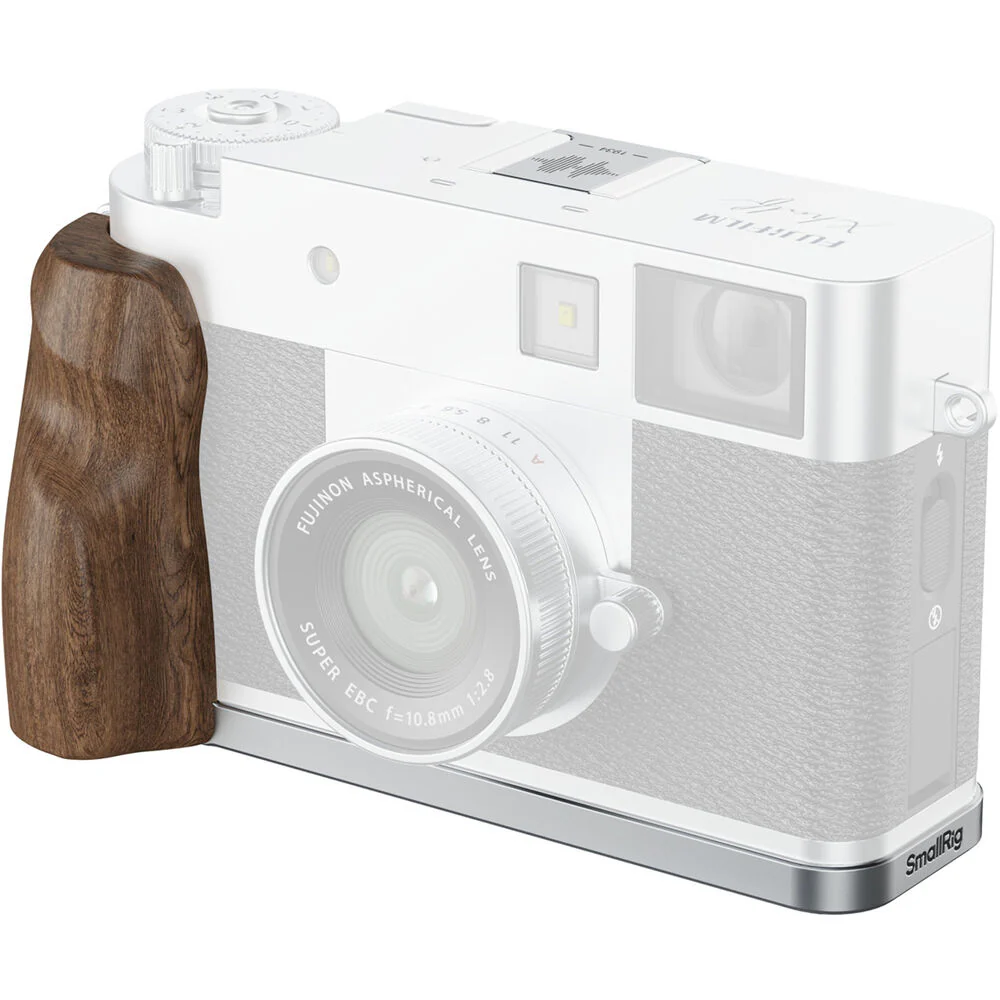 SmallRig L-Shaped Mount Plate with Wooden Handle for FUJIFILM X half (Silver)