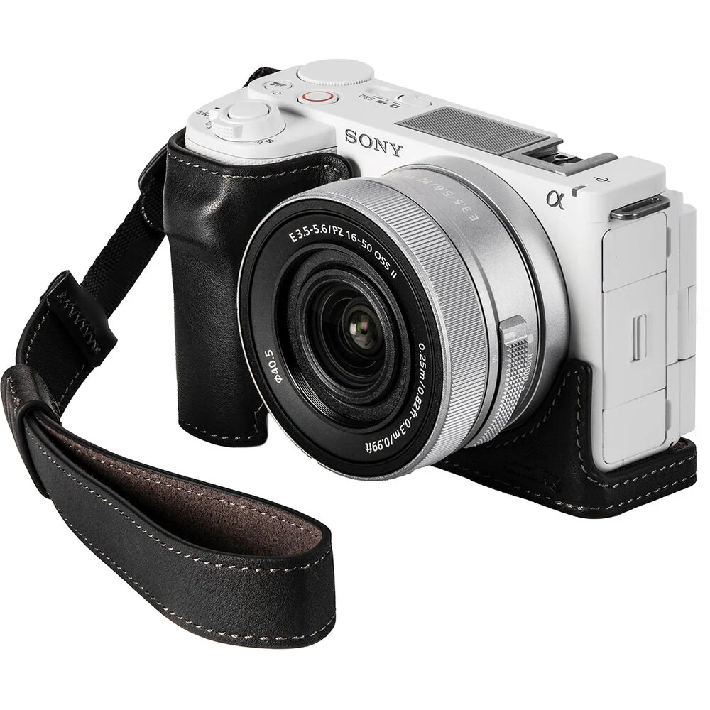 SmallRig Leather Half Case with Wrist Strap for Sony ZV-E10 II (Black) - Image 2