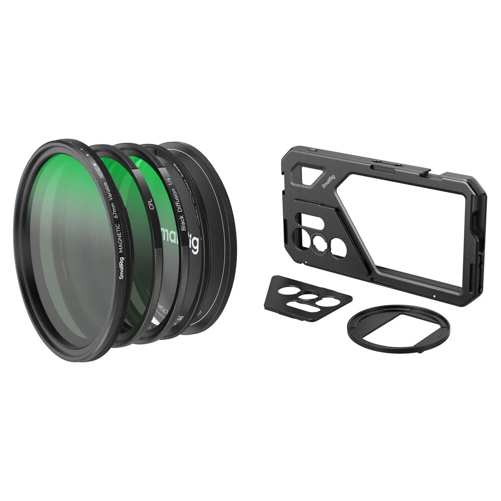 SmallRig Mobile Video Cage with 5-in-1 Attachable Filter Kit for Samsung Galaxy S24 Ultra (67mm)