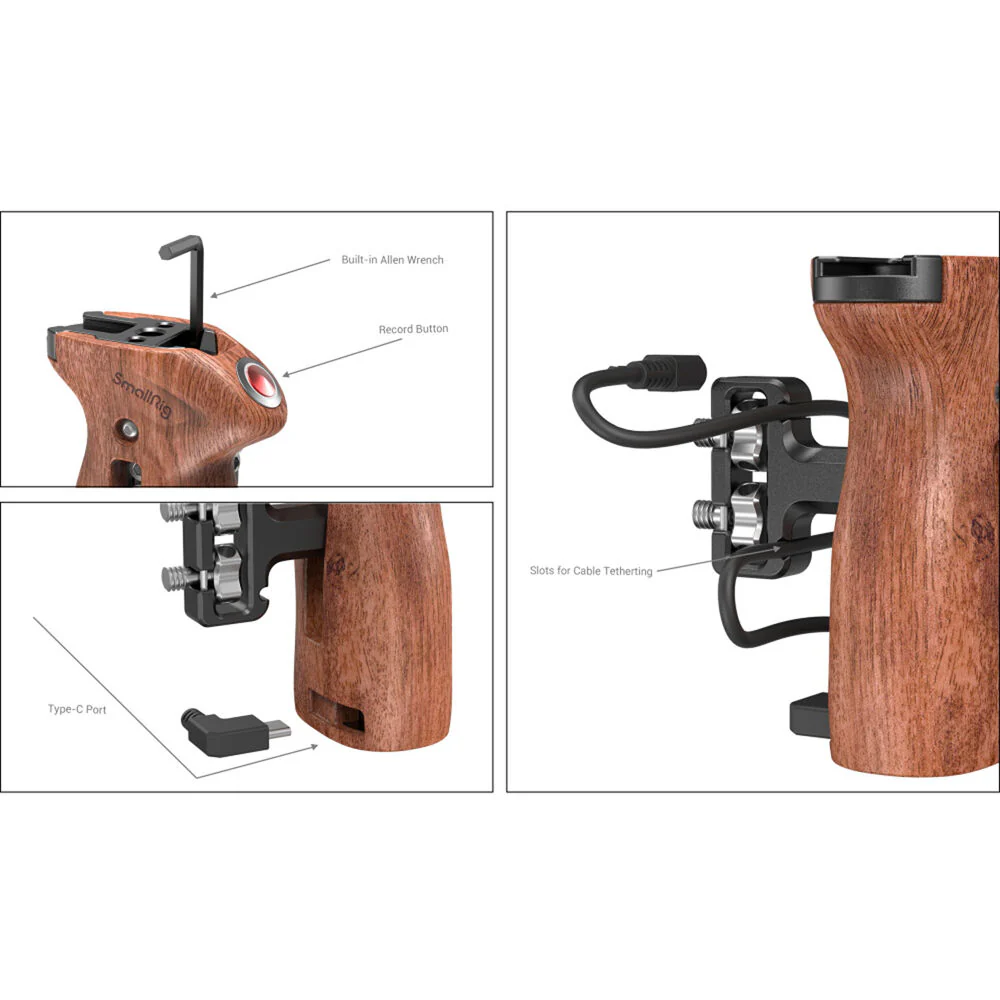 SmallRig Threaded Side Handle with Record Start/Stop Remote Trigger - Image 6