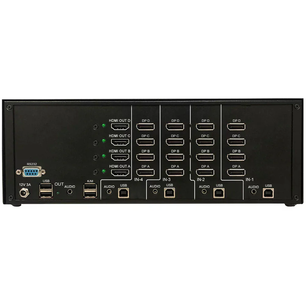 Smart-AVI SM-D2H-4Q 4-Port, Quad-Head 4K DisplayPort to HDMI KVM Switch - Image 3