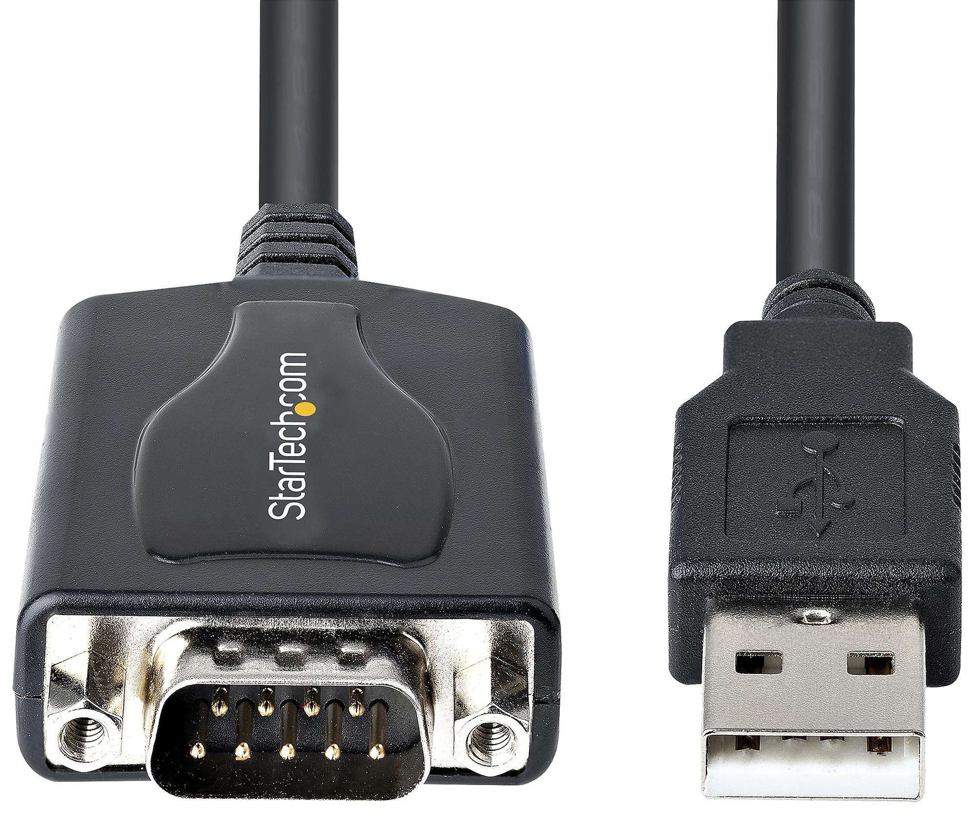 Startech 1P3FPC-USB-SERIAL 1P3FPC-USB-SERIAL Smart Cable Assembly USB to RS232 Converter D Sub 9 Position Plug 921.6 Kbps PL2303RA Chip - Image 2