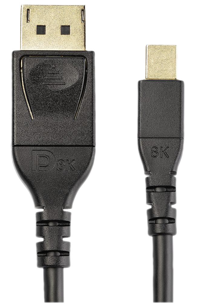 Startech DP14MDPMM2MB DP14MDPMM2MB Audio / Video Cable Assembly Mini Displayport Plug 6.6 ft 2 m Black - Image 2