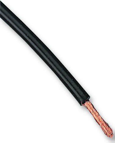 STAUBLI 60.7200-21 Wire, Flexiplast, TPE, Black, 2.5 mm², 82 ft, 25 m