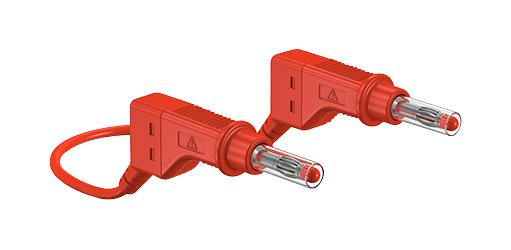 Staubli 66.9408-100-22 66.9408-100-22 Banana Test Lead 4mm Stackable Plug 3.3 ft 1 m Red 32 A - Image 2