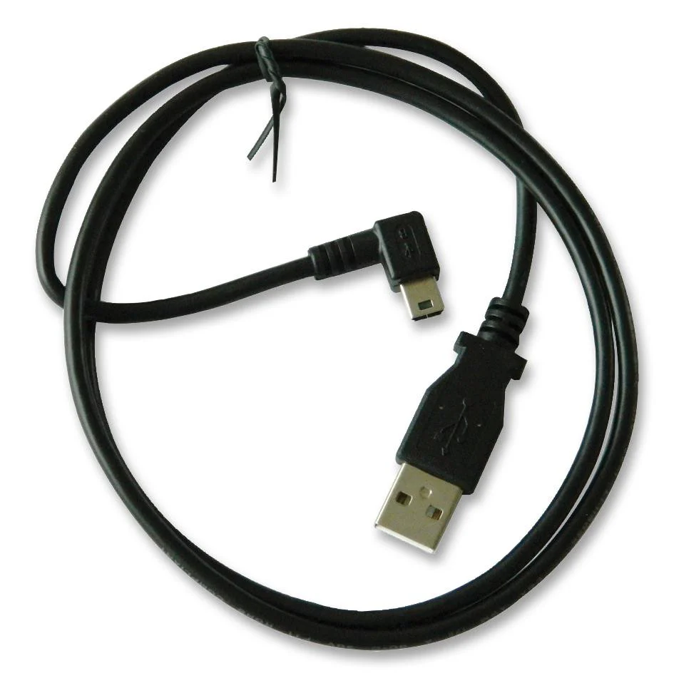 STORM INTERFACE 4500-011 Computer Cable, USB 2.0 A Plug, USB 2.0 Mini B Plug, 90�, 3.28ft, 1m, Black