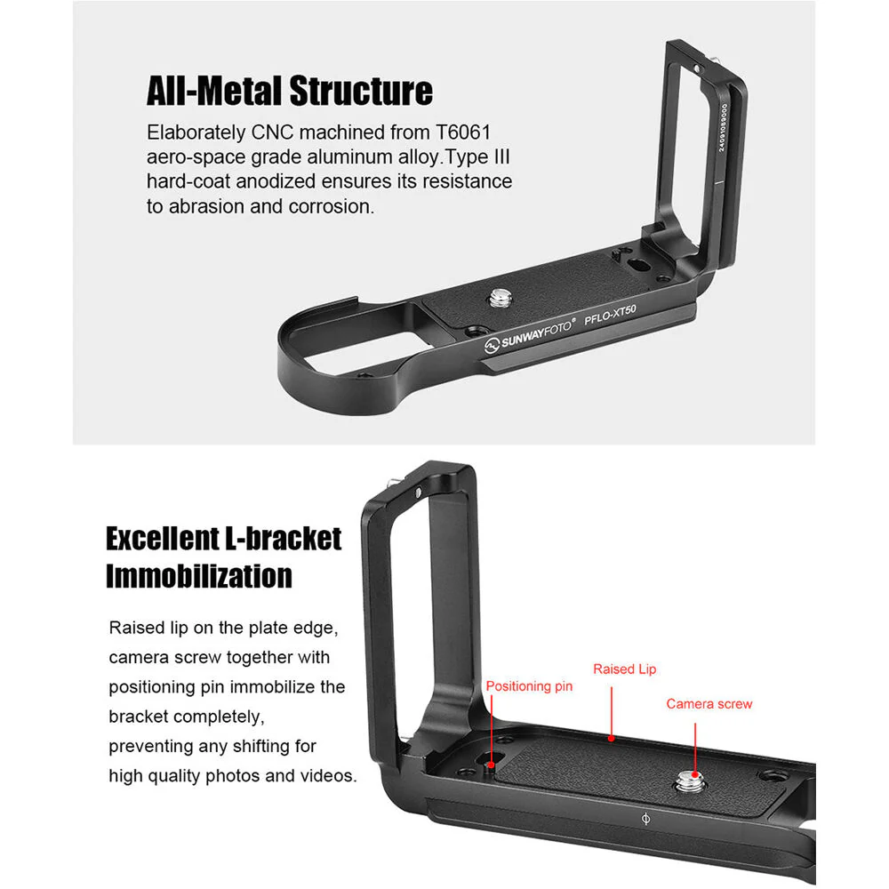 Sunwayfoto L-Bracket for FUJIFILM X-T50 - Image 5