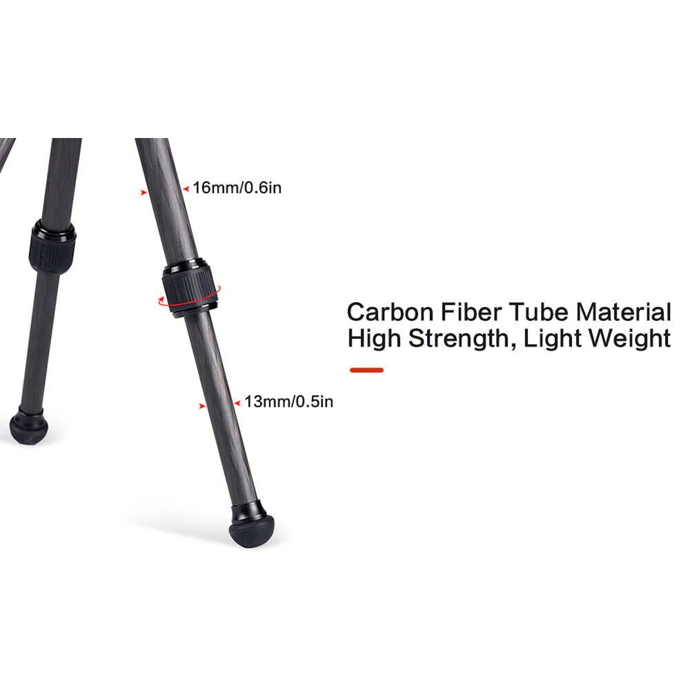 Sunwayfoto T16C20N II Mini Carbon Fiber Tripod Legs - Image 3