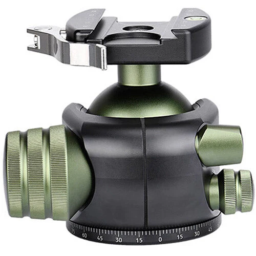 Sunwayfoto TH-55G Low-Profile Ball Head with Lever Clamp and Quick Release Plate (Green) - Image 3