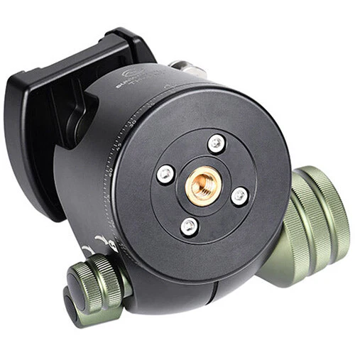 Sunwayfoto TH-55G Low-Profile Ball Head with Lever Clamp and Quick Release Plate (Green) - Image 4