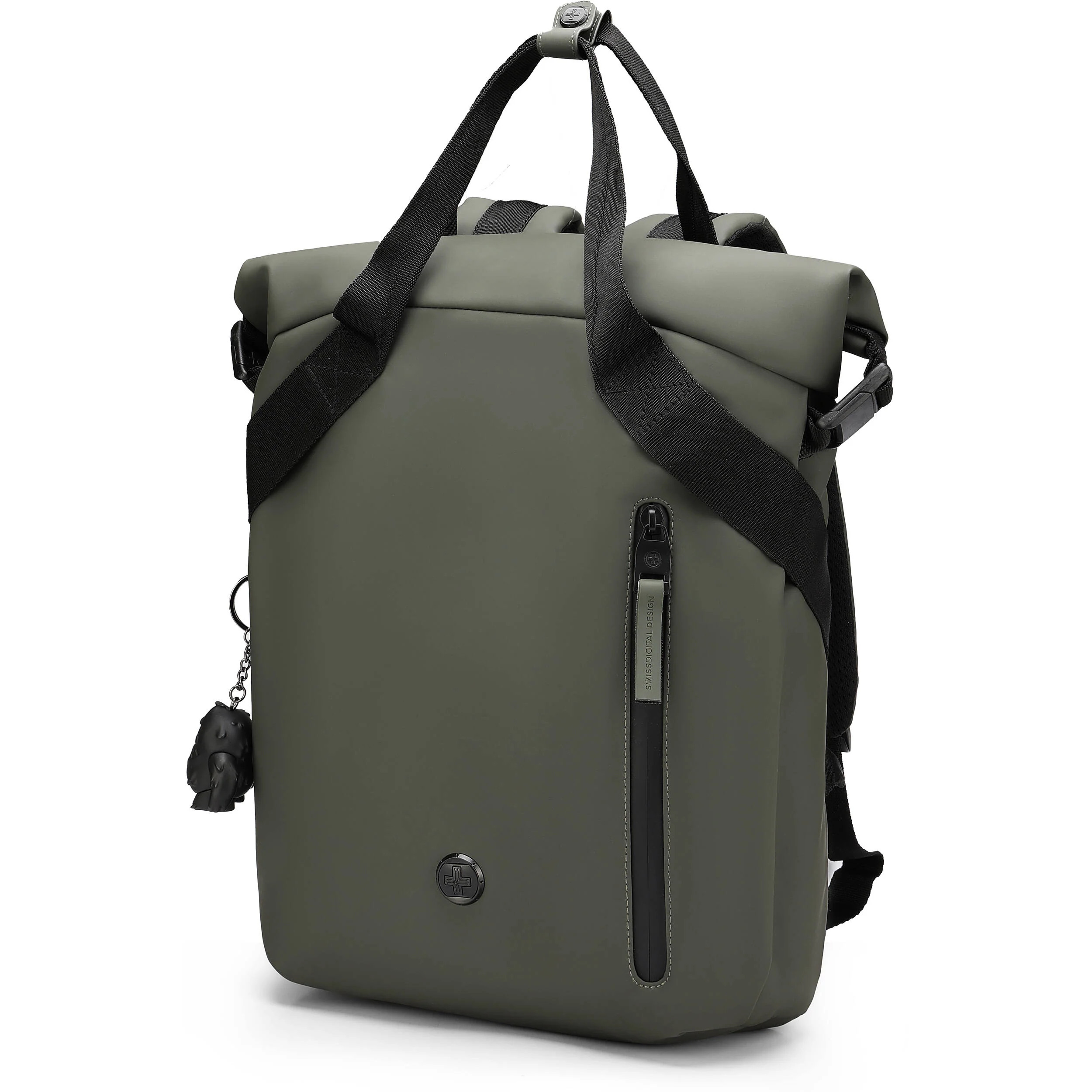 Swissdigital LAMONE Rolltop Backpack (Dark Green, 13L) - Image 3