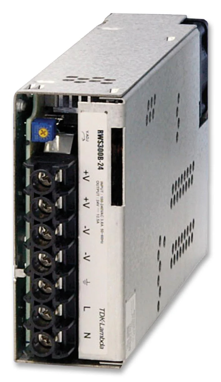 TDK-LAMBDA RWS-300B-5 AC/DC Enclosed Power Supply, Compact, Adjustable, Fixed, 1 Outputs, 85 V, 265 V, 250 W, 5 V