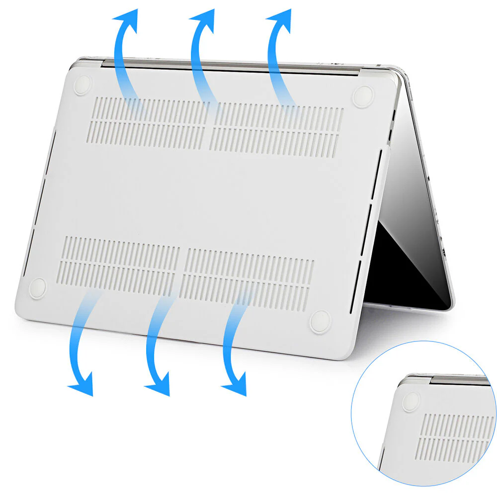 TechProtectus Hard-Shell Case with Keyboard Cover and Screen Protector for Apple 13" MacBook Pro M1/M2 (White Marble) - Image 5