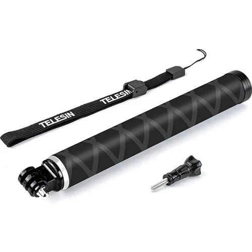 TELESIN Aluminum Monopod with Plastic Tripod Stand for GoPro Cameras