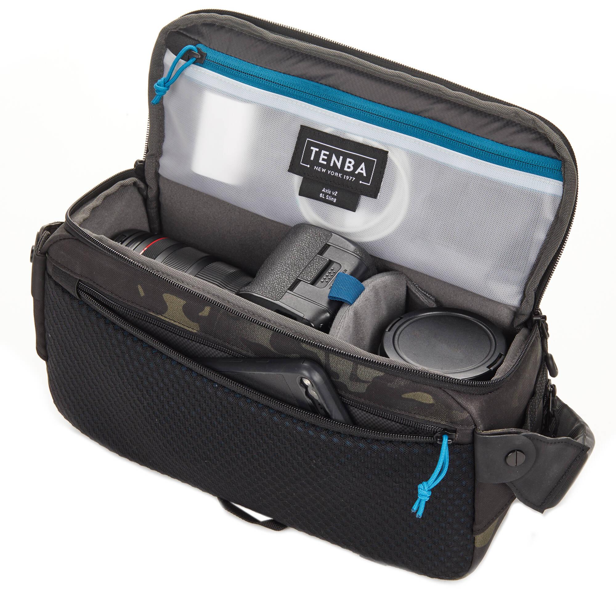 Tenba AXIS V2 Sling Bag (MultiCam Black, 6L) - Image 3