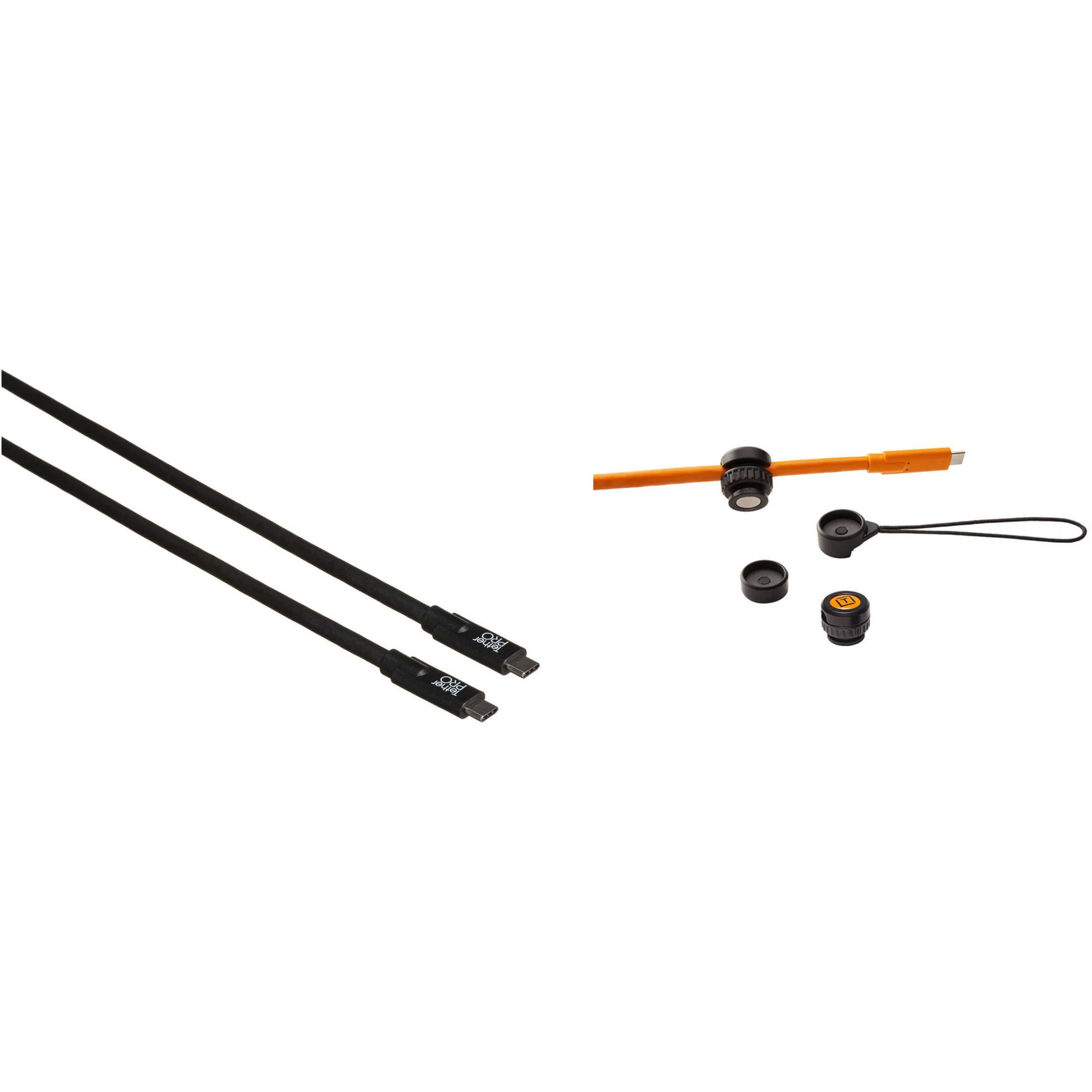 Tether Tools TetherPro USB-C Male Cable with TetherGuard Camera & Cable Support Kit (15', Black)
