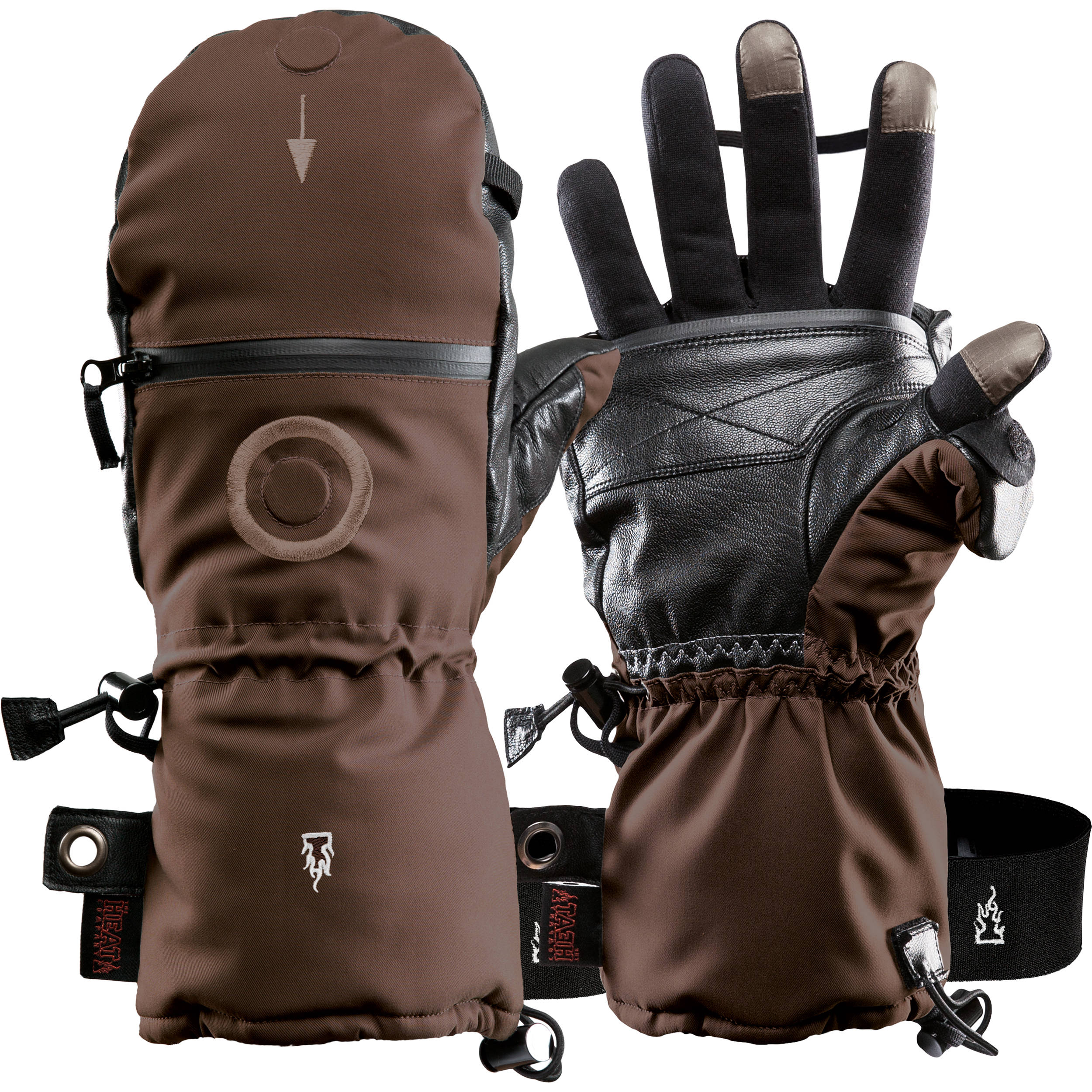 The Heat Company Heat 3 Smart Mittens/Gloves (Size 13, Tarmac Green) - Image 4