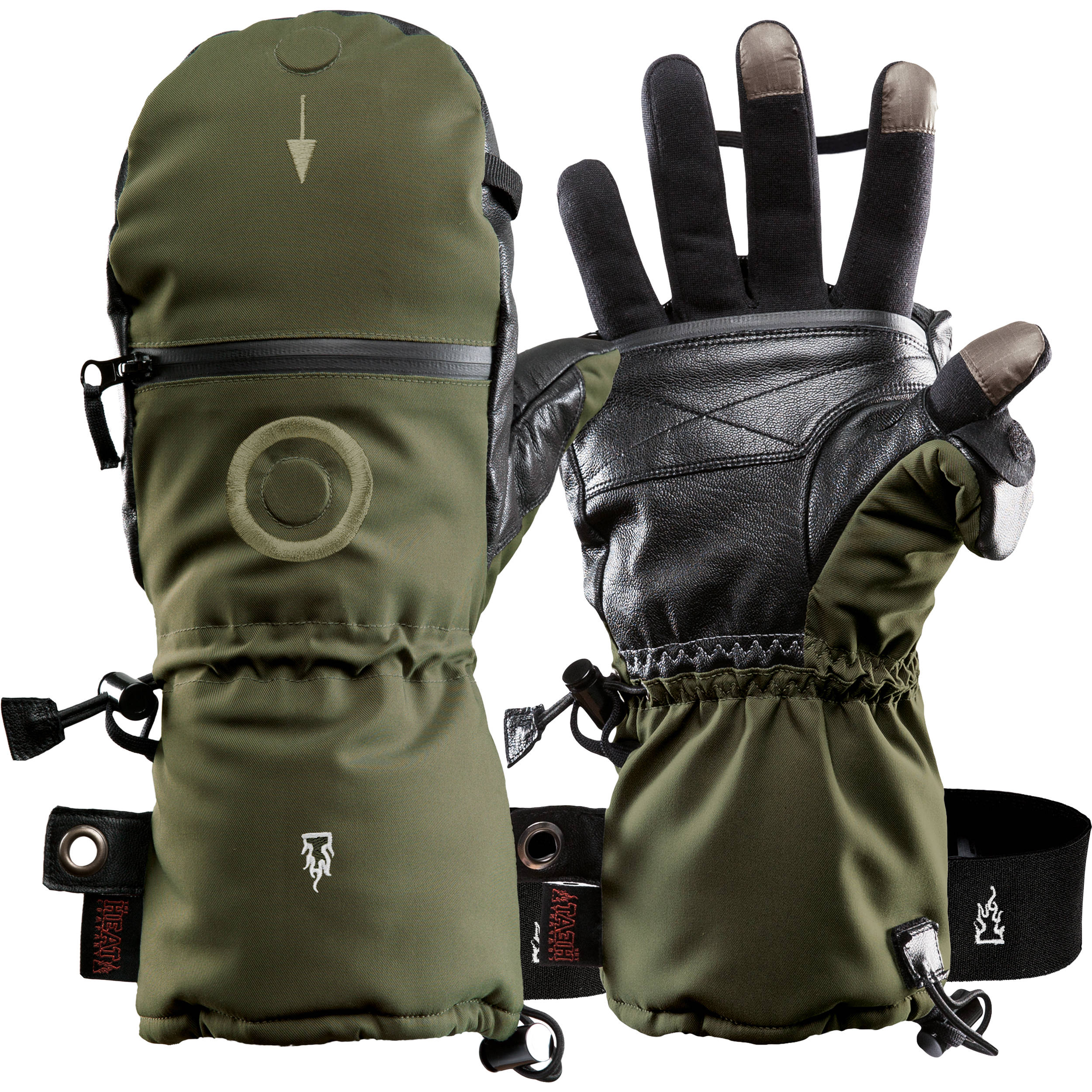The Heat Company Heat 3 Smart Mittens/Gloves (Size 13, Tarmac Green) - Image 9