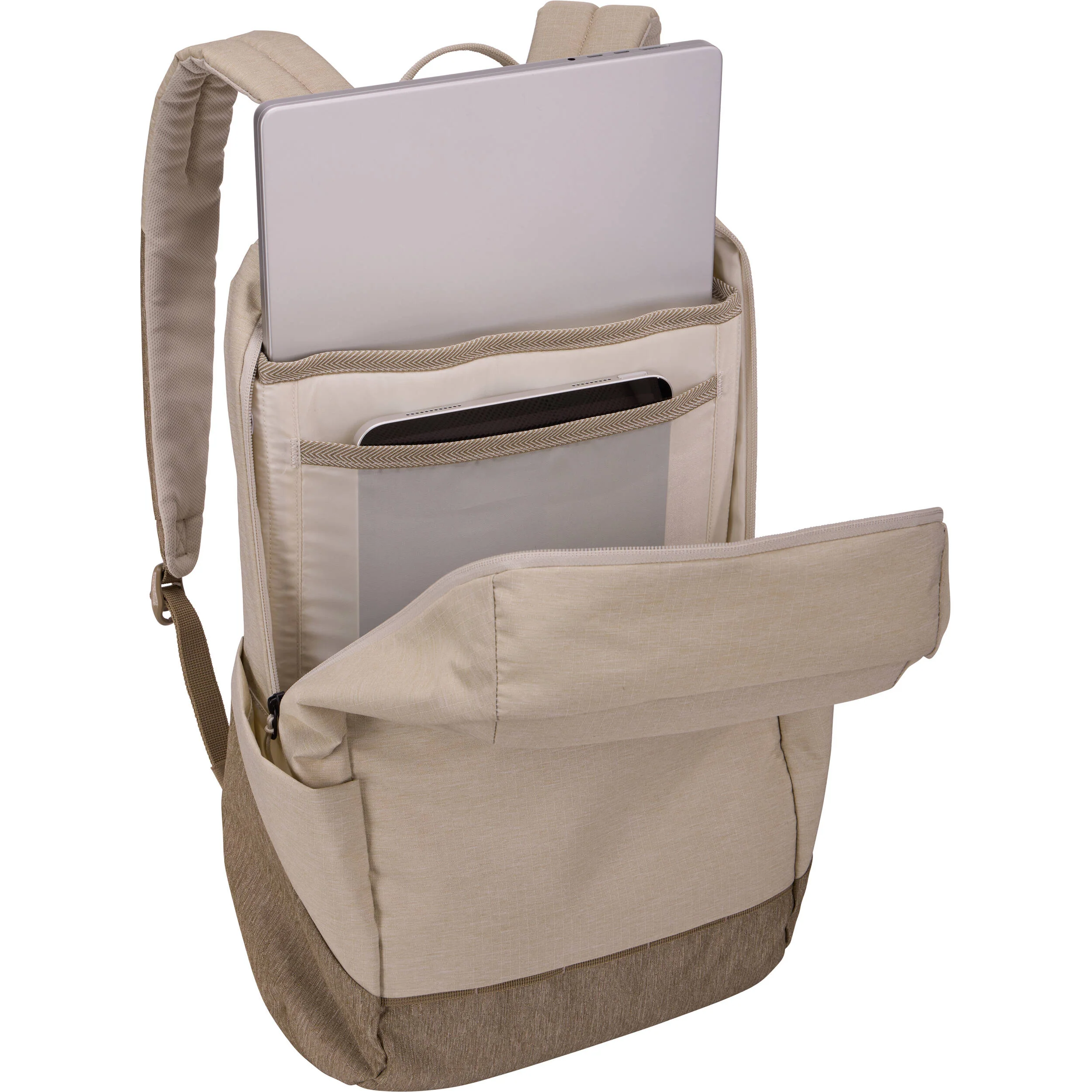 Thule Lithos Backpack (Pelican Gray/Faded Khaki, 20L) - Image 4